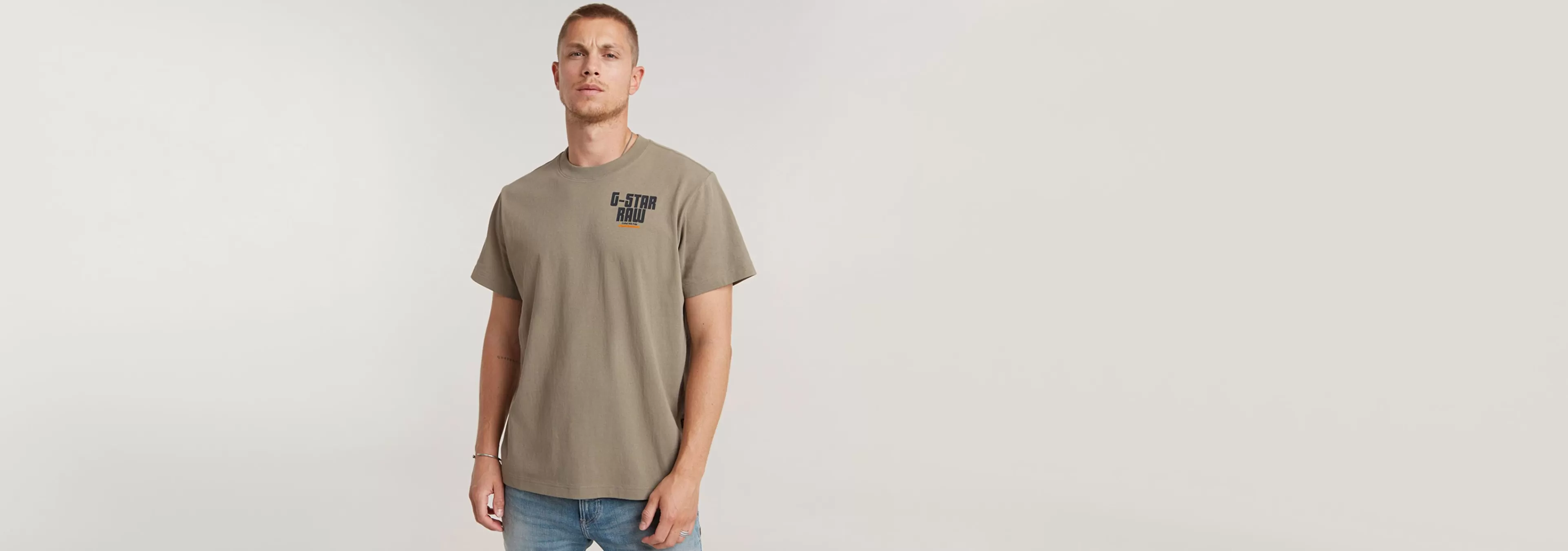 Cheap G-Star Engine Back Graphic Loose T-Shirt shamrock