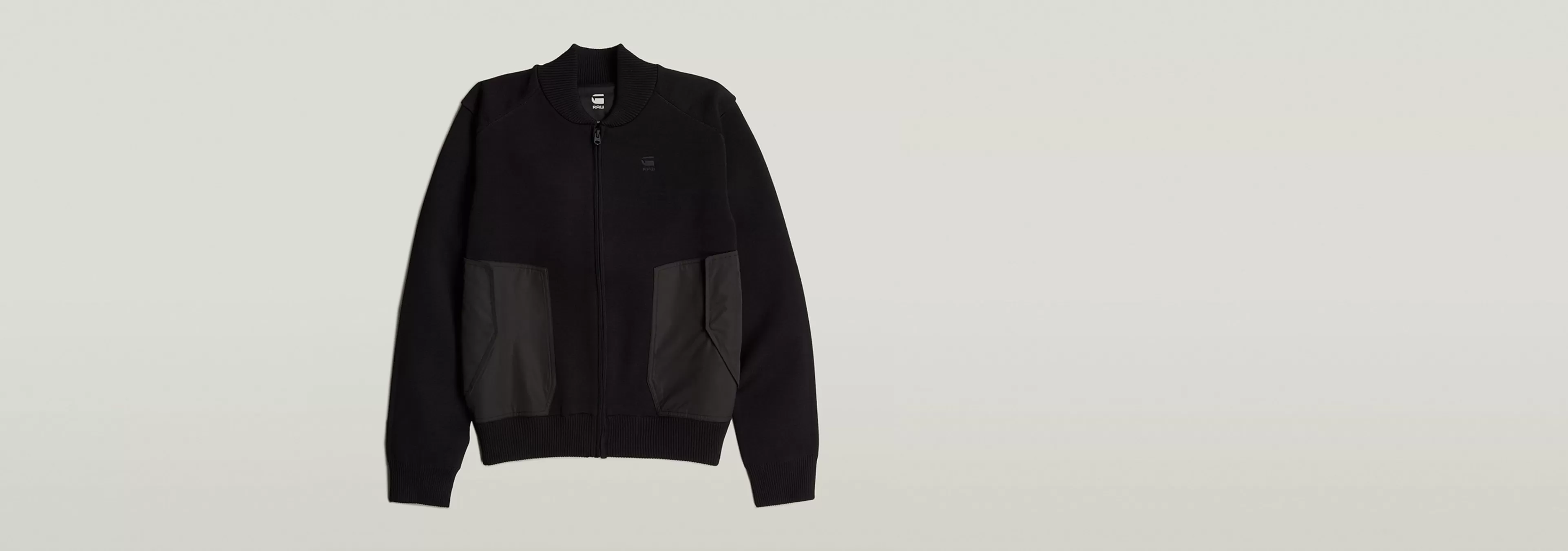 Clearance G-Star Engineered Mix Gebreid Bomberjack dark black
