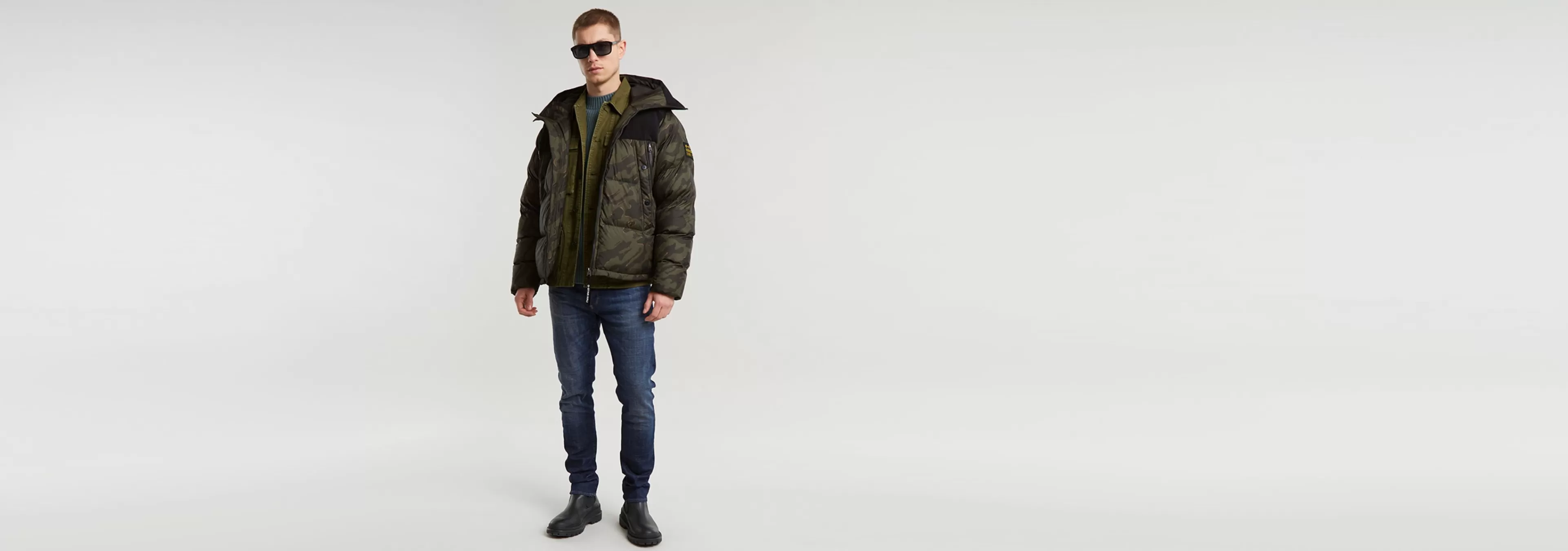 Best G-Star Expedition Puffer shadow olive island camo