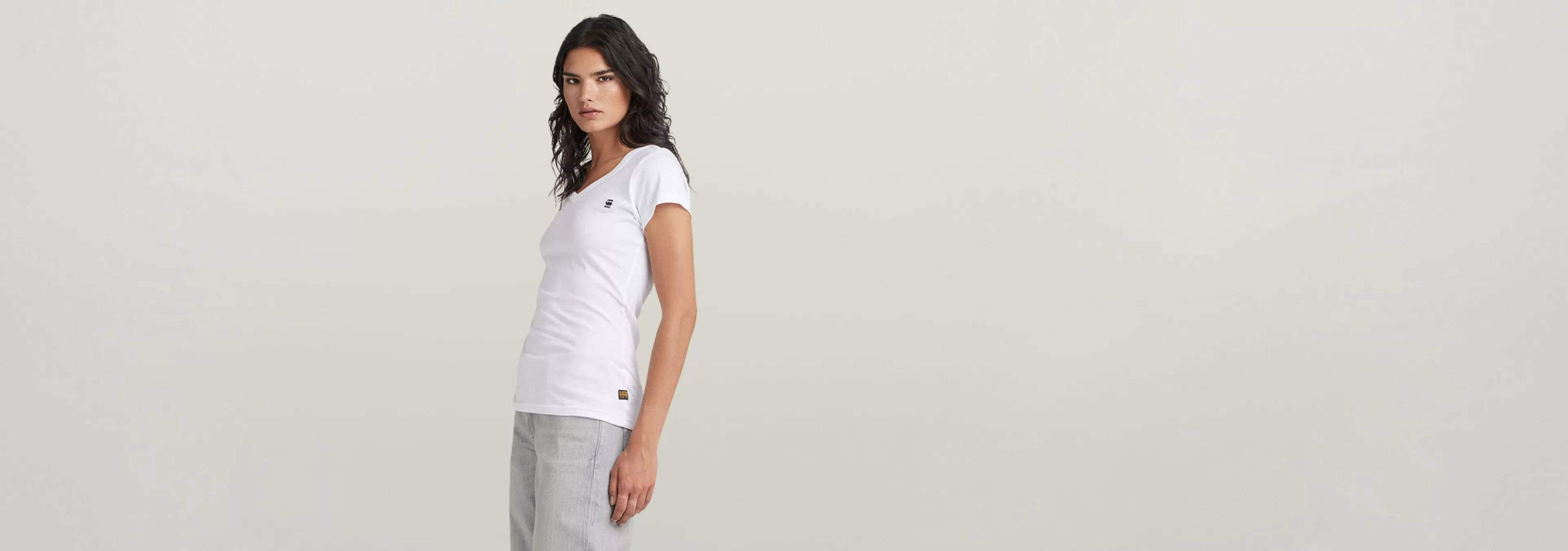 Best G-Star Eyben Slim V-Hals Top white