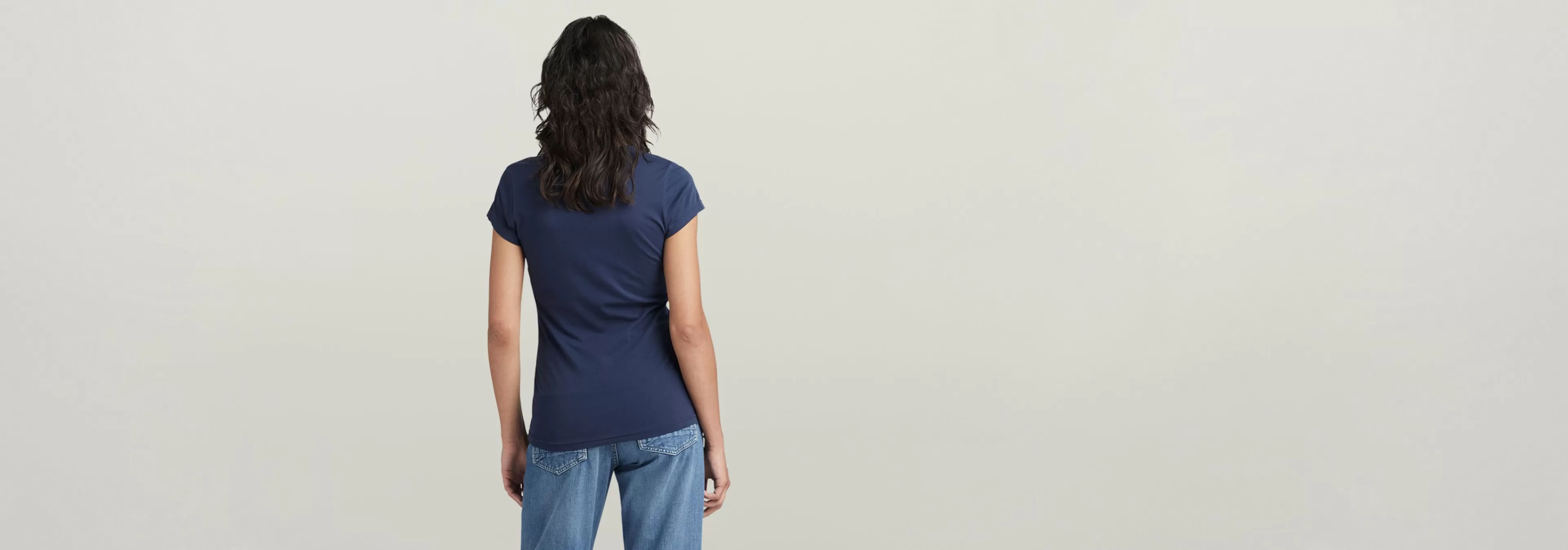 New G-Star Eyben Slim V-Hals Top sartho blue