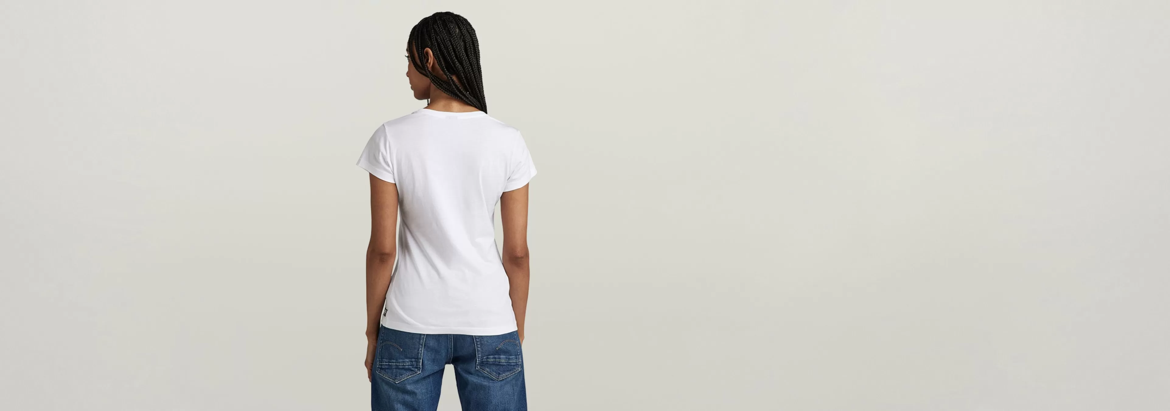 Cheap G-Star Eyben Slim V-Hals Top 2.0 white
