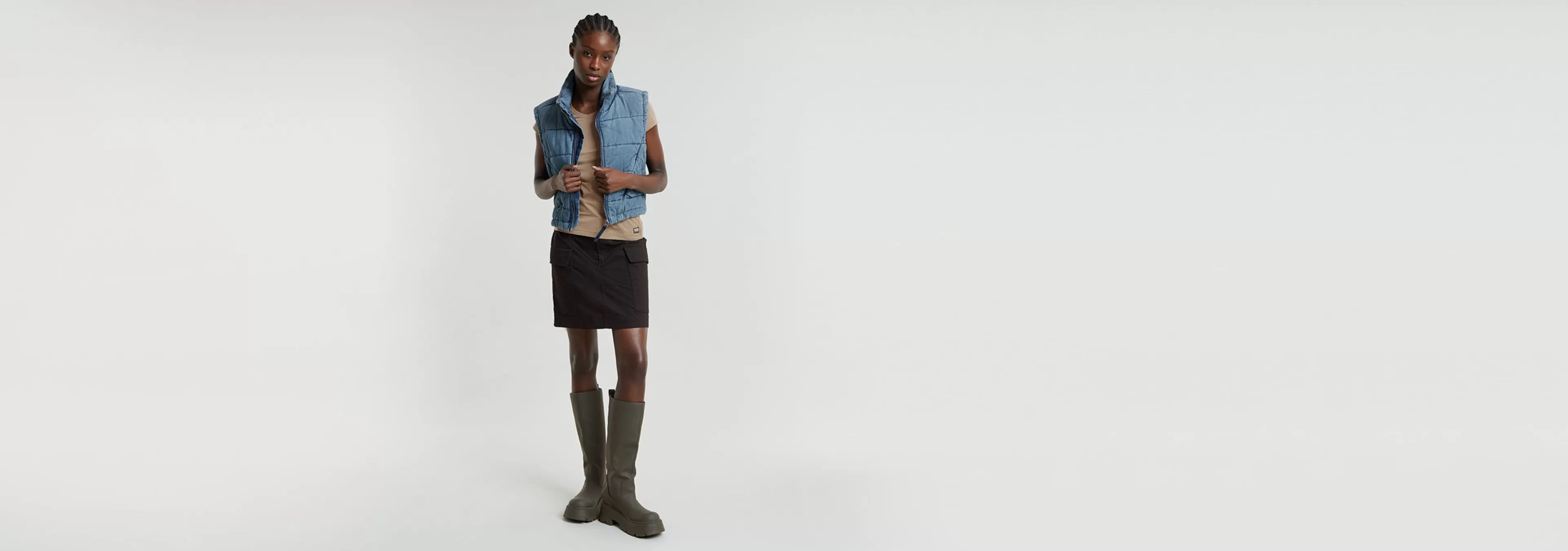 New G-Star Eyben Slim V-Neck Top 2.0 brindle