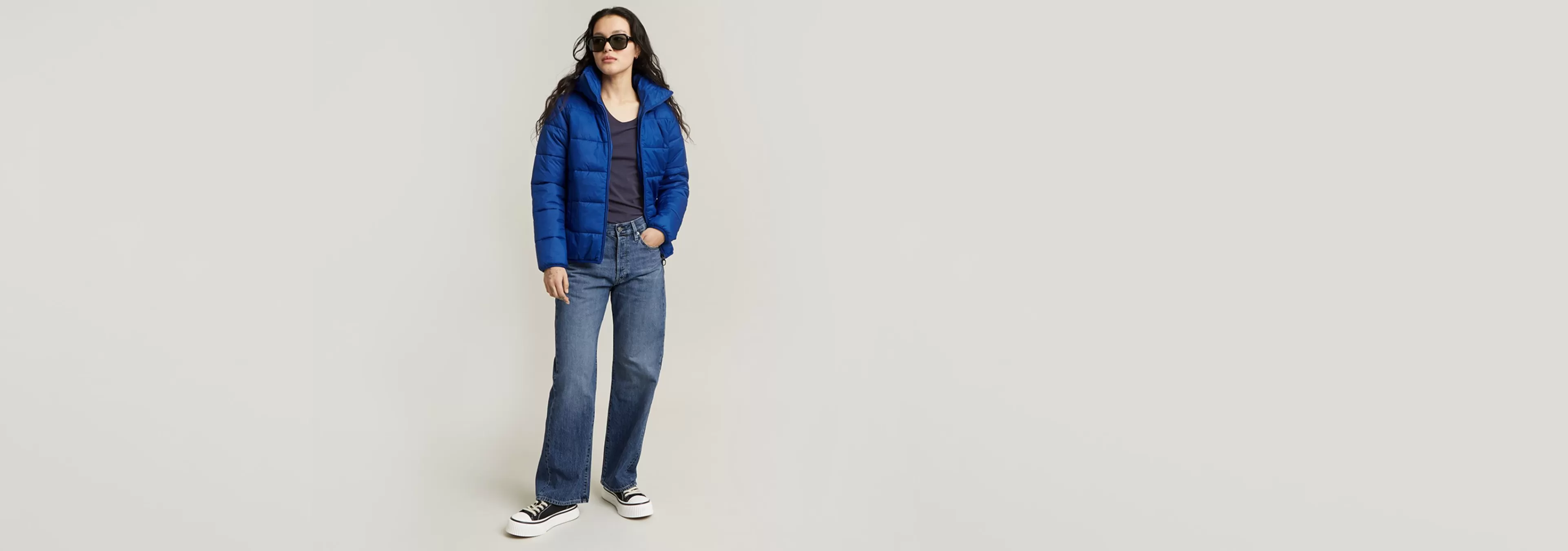New G-Star Eyben Slim V-Neck Top 2.0 osaka blue