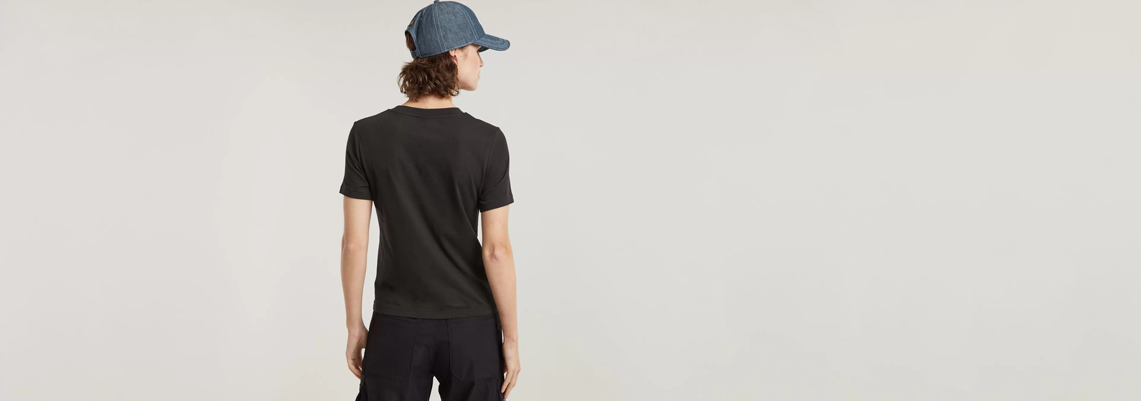 Cheap G-Star Faux Embro Logo Top dark black