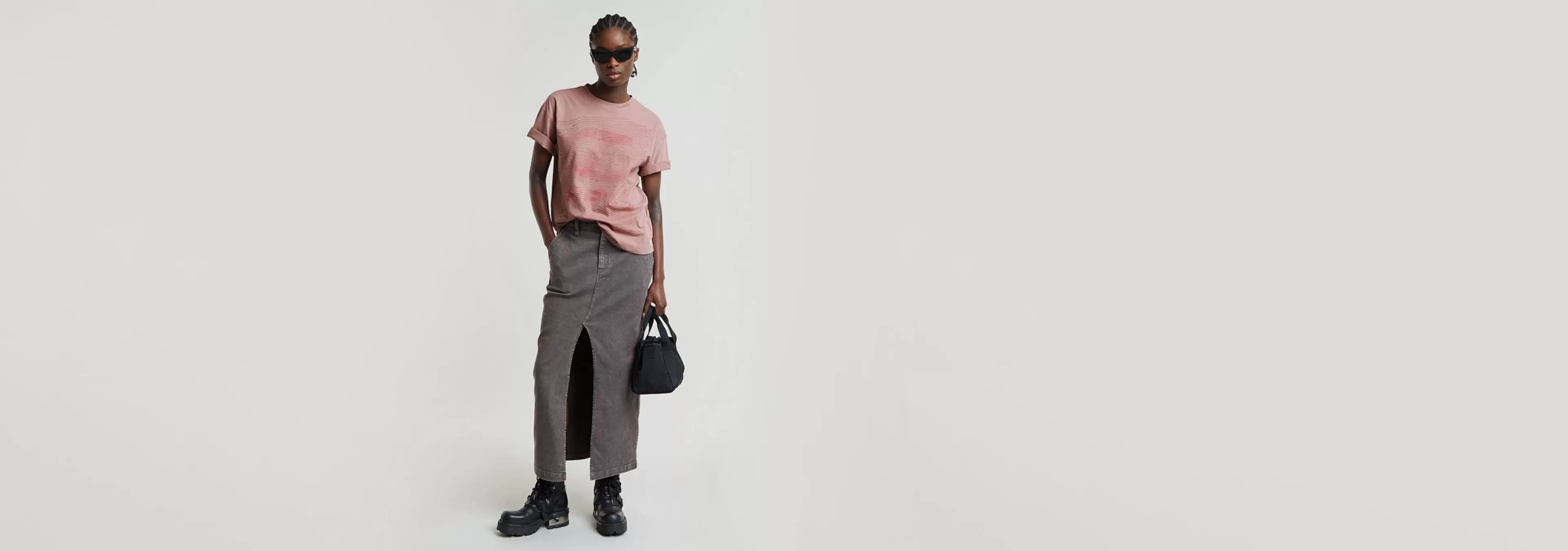 Sale G-Star Faux Embro Loose Top Light Berry Mist