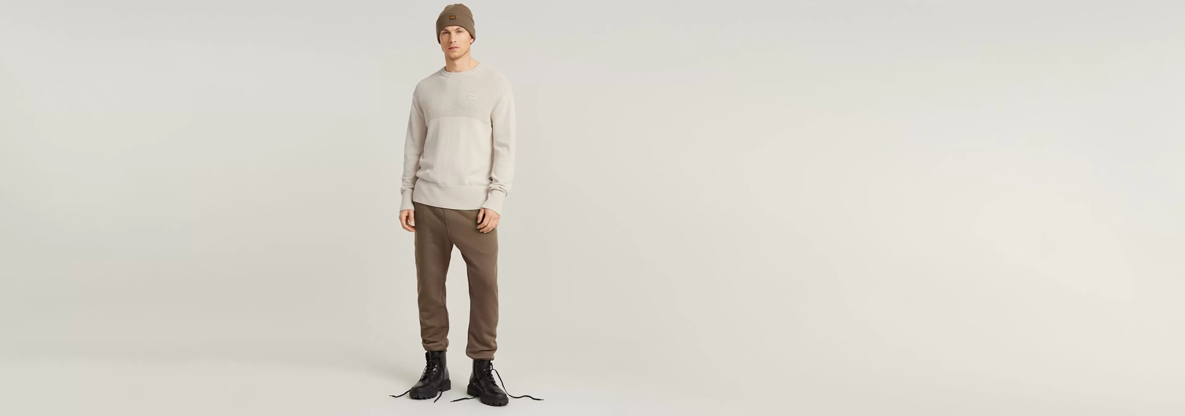 New G-Star Fisherman Gebreide Sweater whitebait