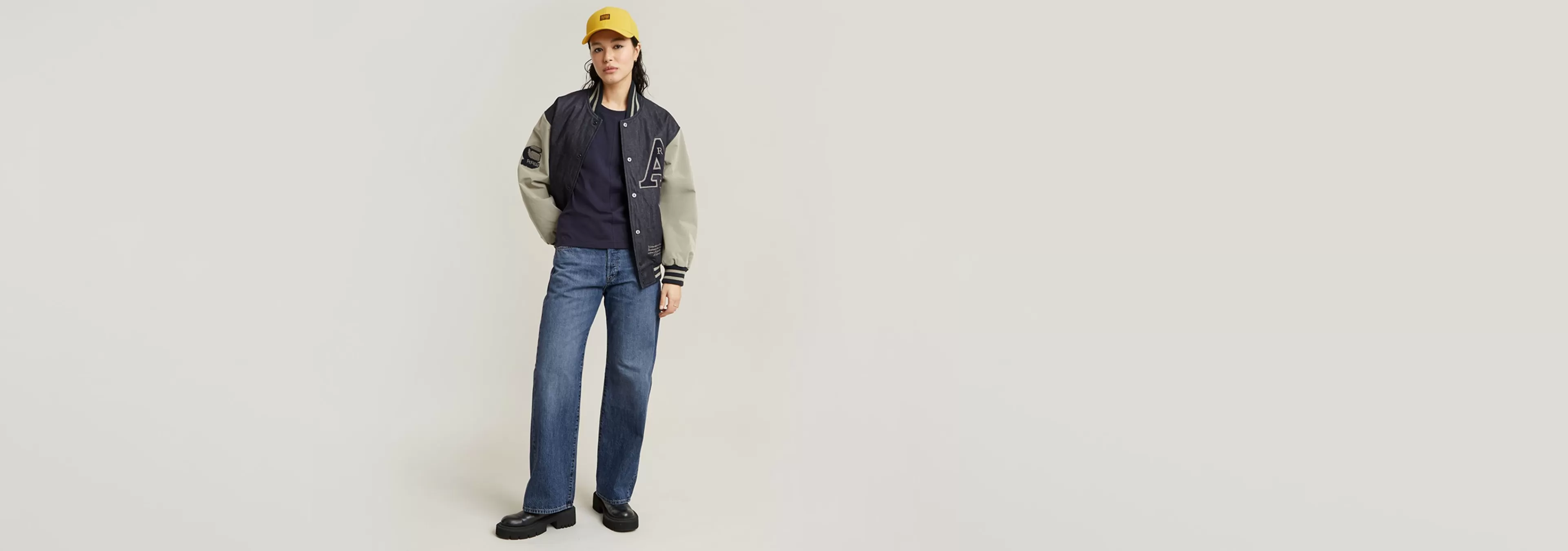 Best G-Star Front Seam Top osaka blue