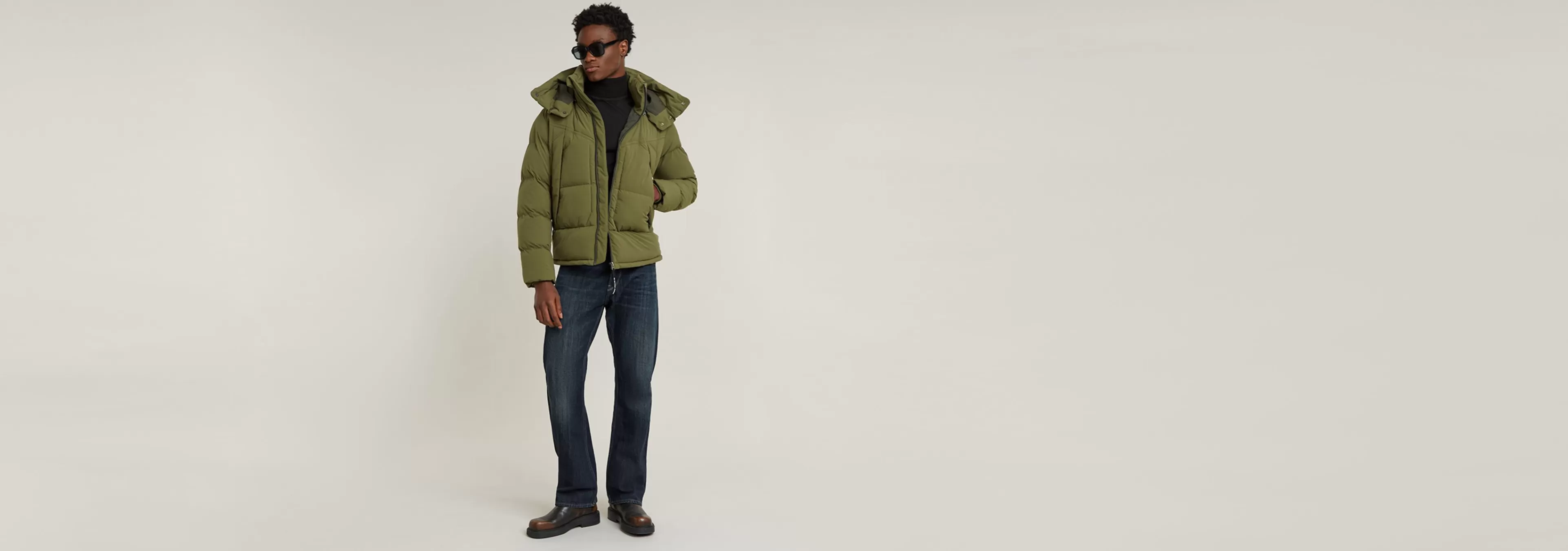 Fashion G-Star G- Whistler 2.0 Gewatteerd Jack Met Capuchon shadow olive