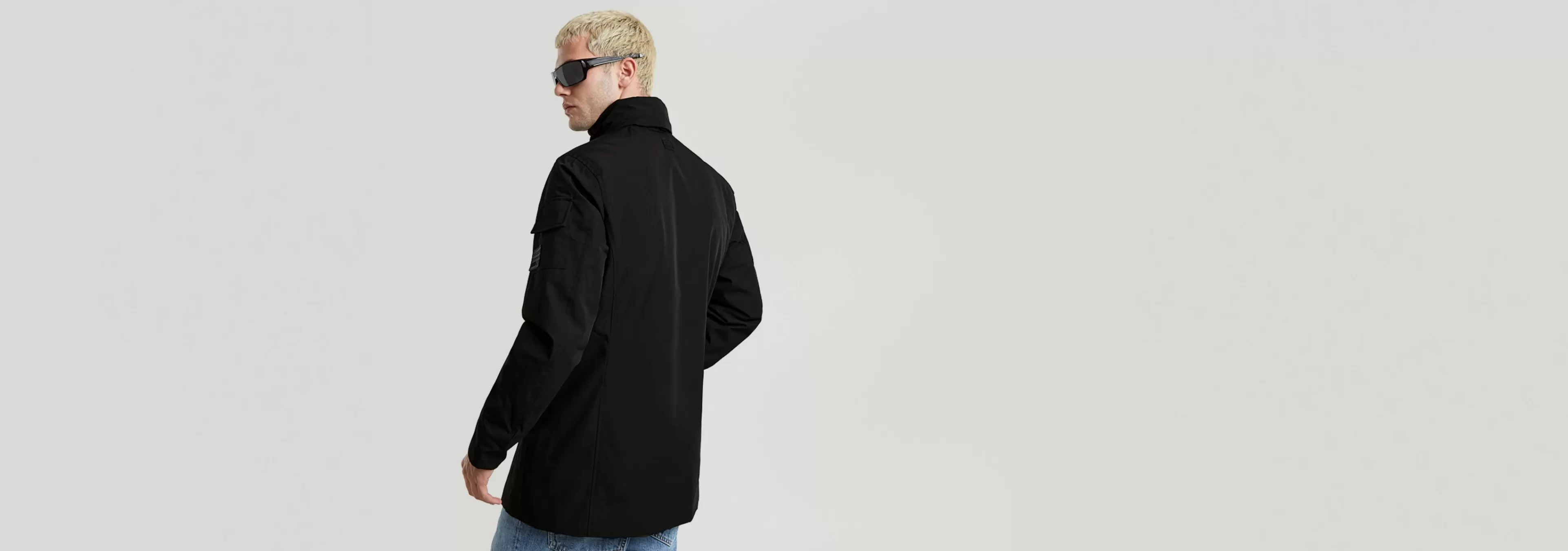 Cheap G-Star Garber Gewatteerde Trenchcoat neo-black