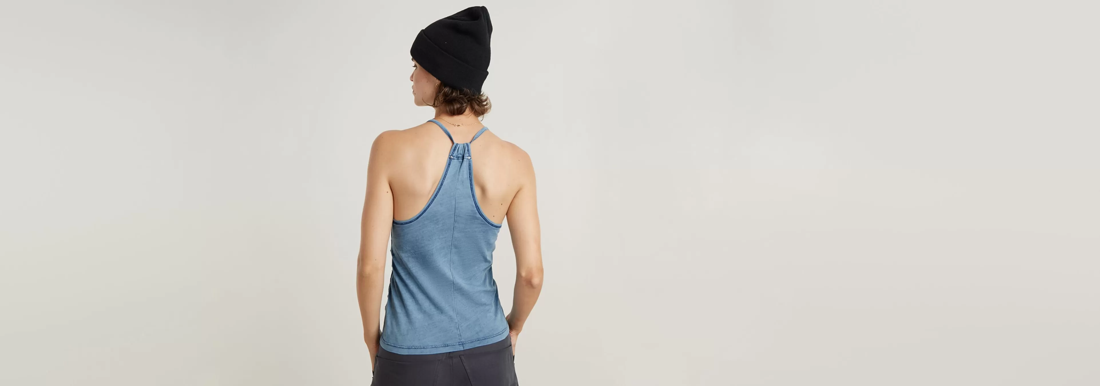 Cheap G-Star Gathered Indigo Slim Tanktop Sun Faded Indigo