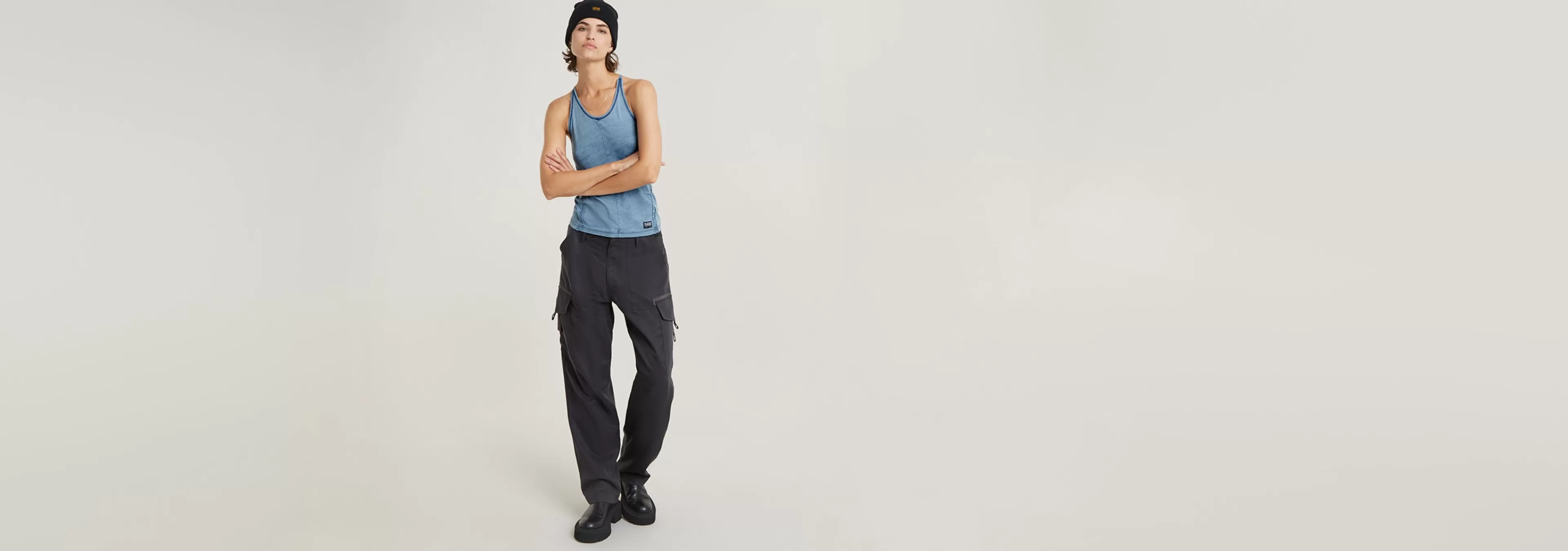Cheap G-Star Gathered Indigo Slim Tanktop Sun Faded Indigo