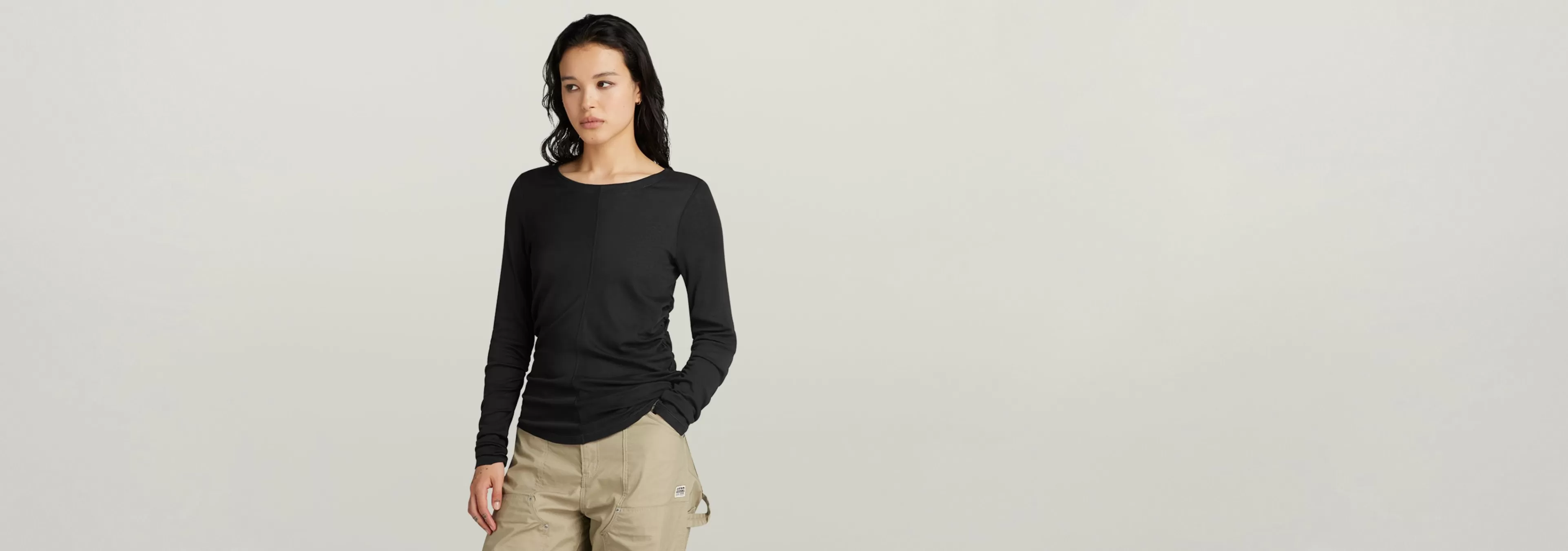 Best G-Star Gathered Slim Top dark black