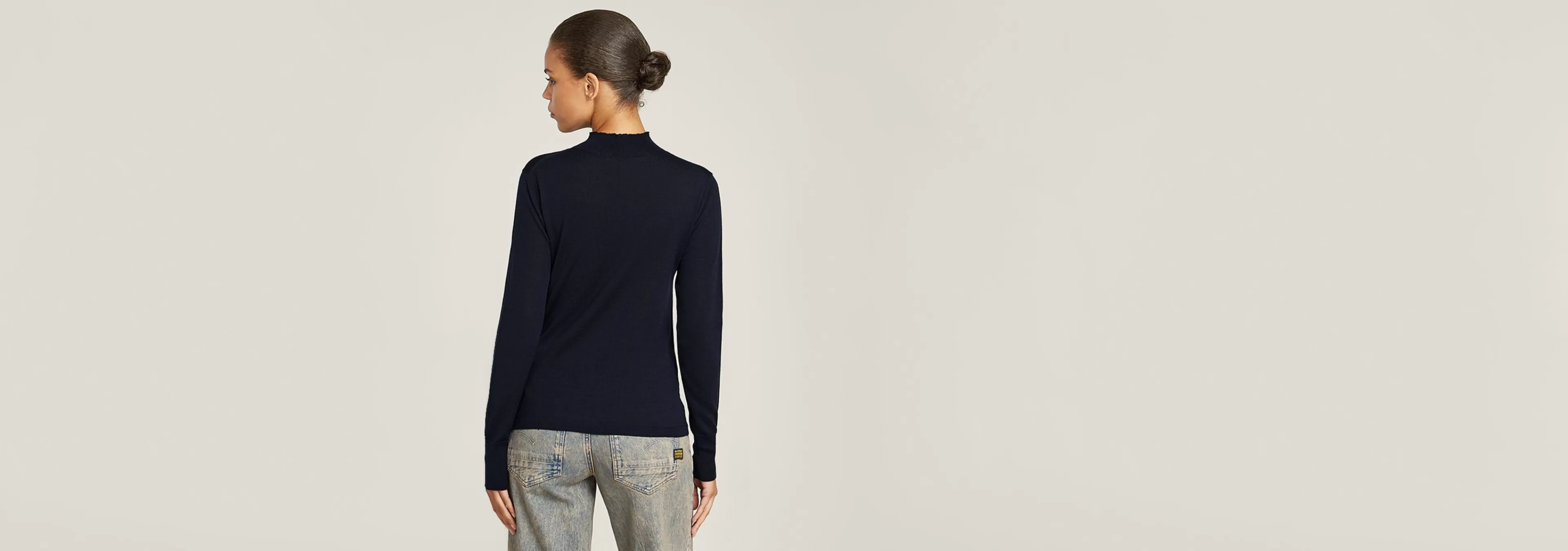 Shop G-Star Gebreide Trui Met Korte Col osaka blue
