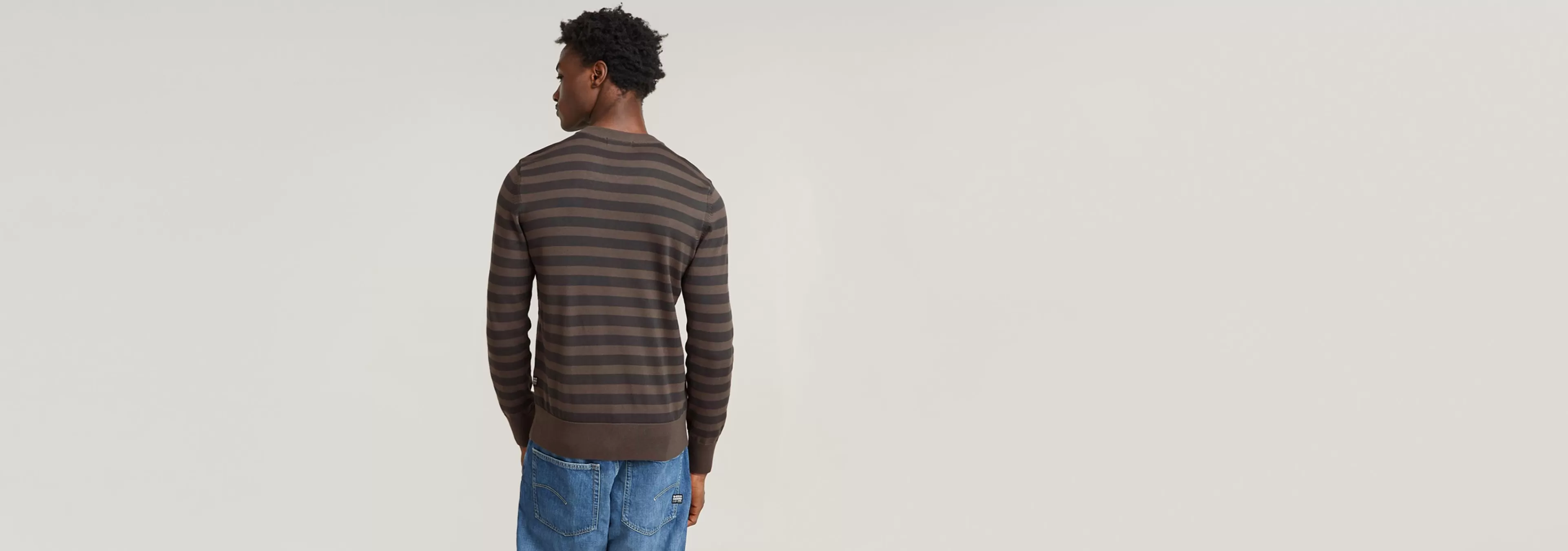 Flash Sale G-Star Gebreide Trui Stripe gs grey/asfalt stripe