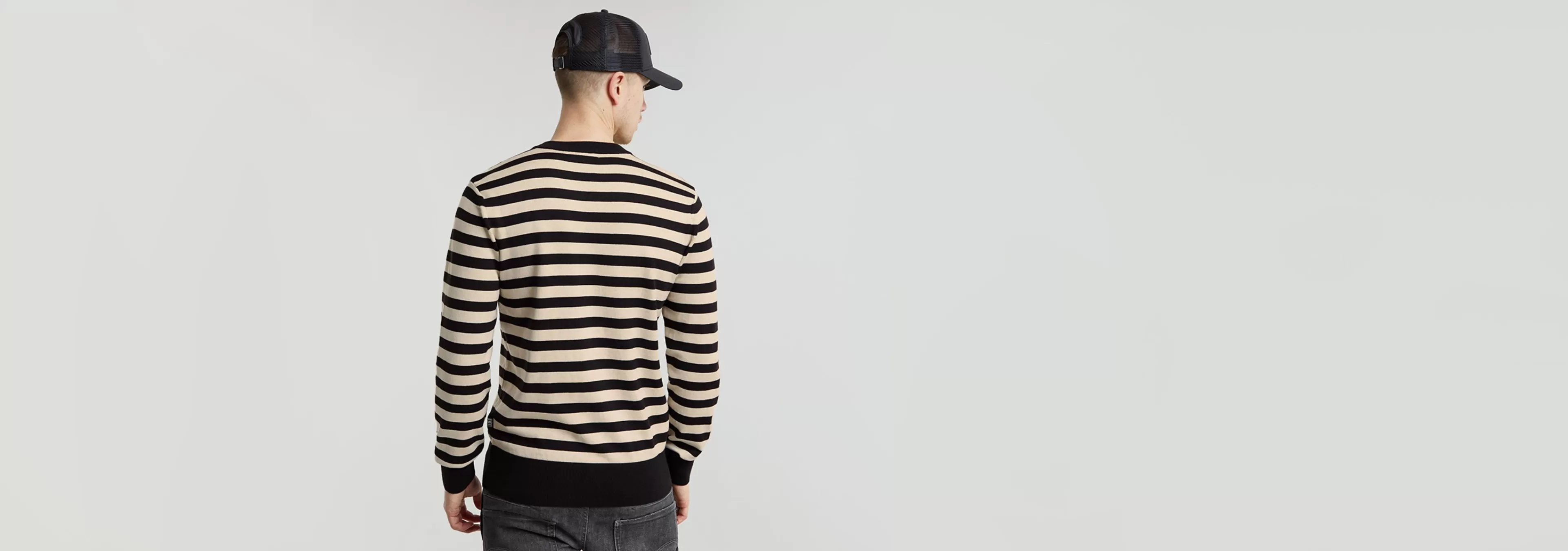 Cheap G-Star Gebreide Trui Stripe dk black/whitebait stripe