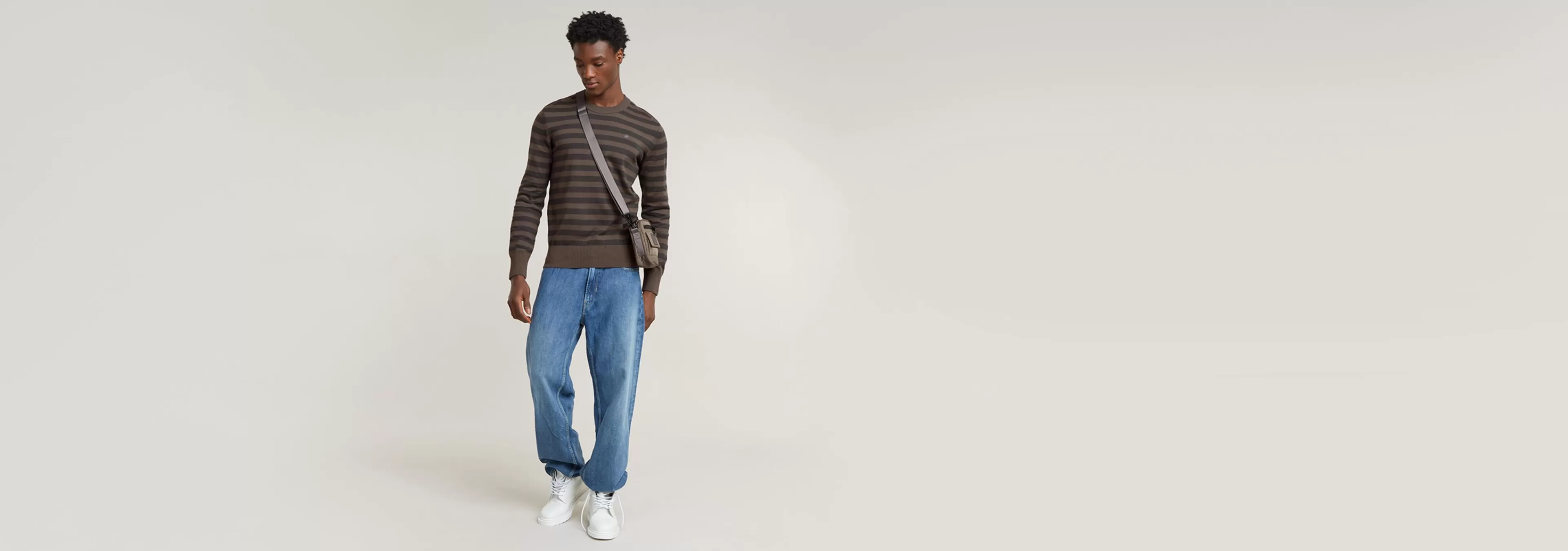 Flash Sale G-Star Gebreide Trui Stripe gs grey/asfalt stripe