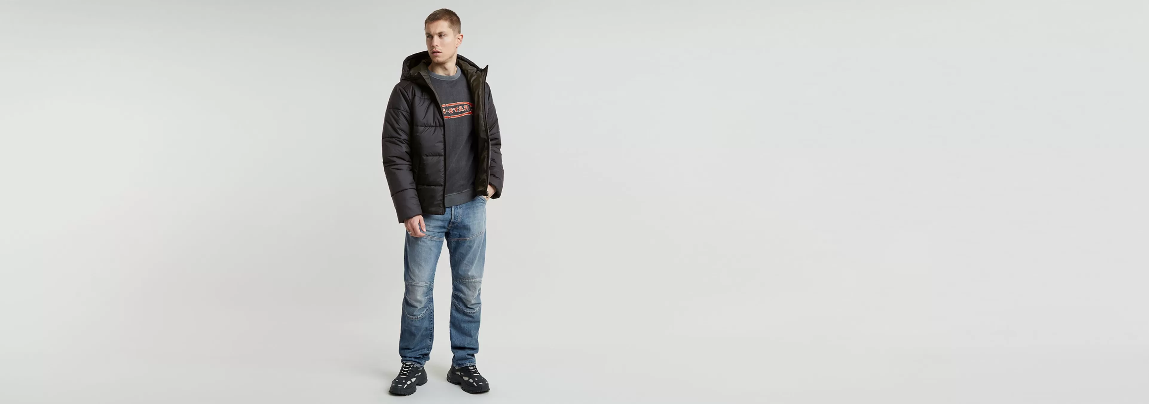 Flash Sale G-Star Gewatteerde Puffer Met Capuchon dark black