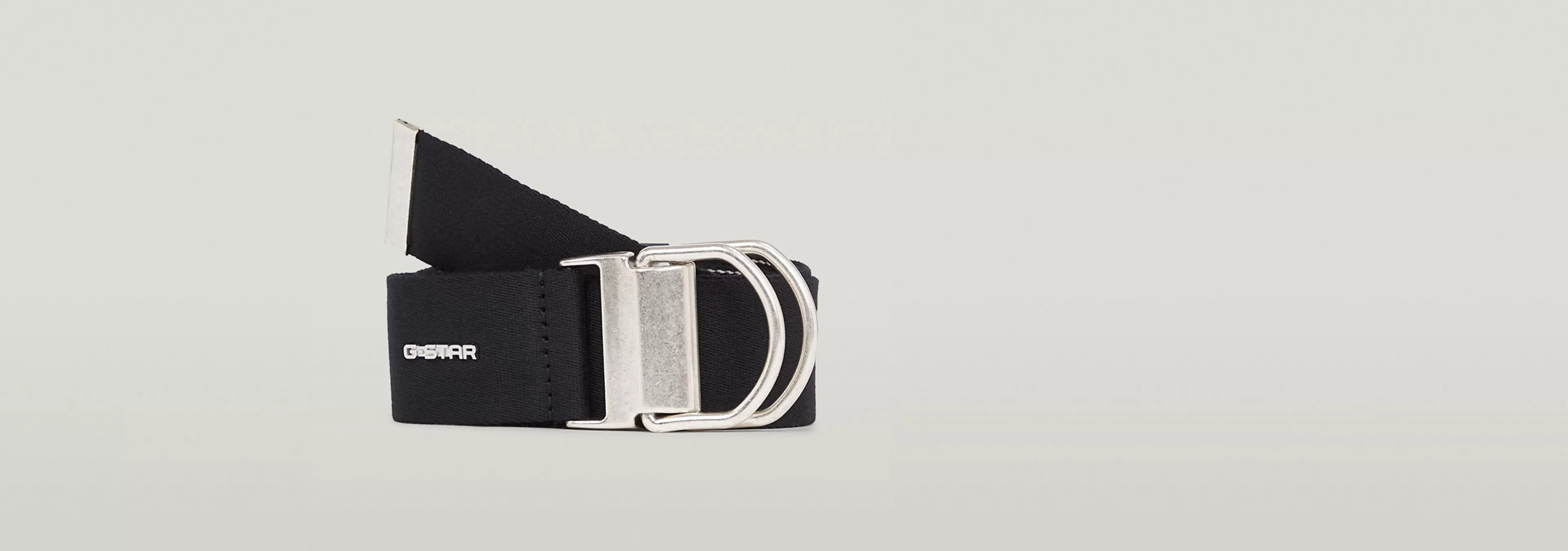 Store G-Star Gloria Webbing Riem Dark Black/Antic Silver