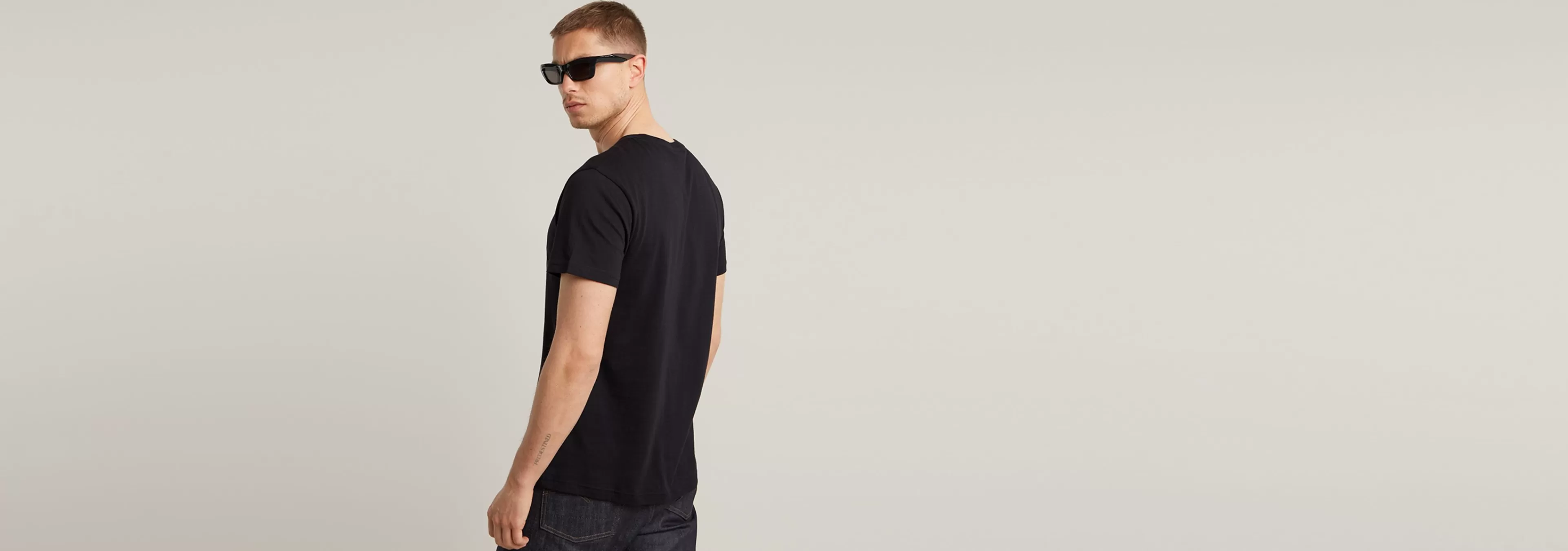Discount G-Star Gradient Graphic T-Shirt dark black