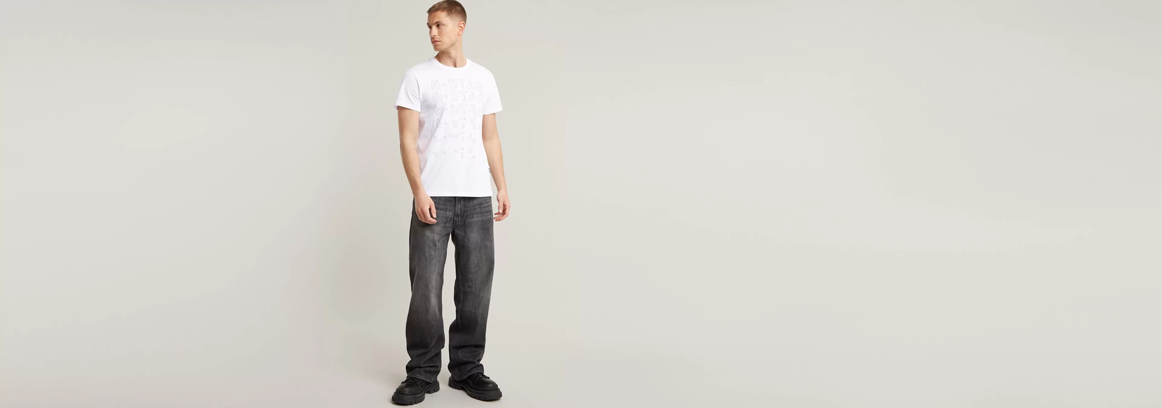 Cheap G-Star Gradient Graphic T-Shirt white