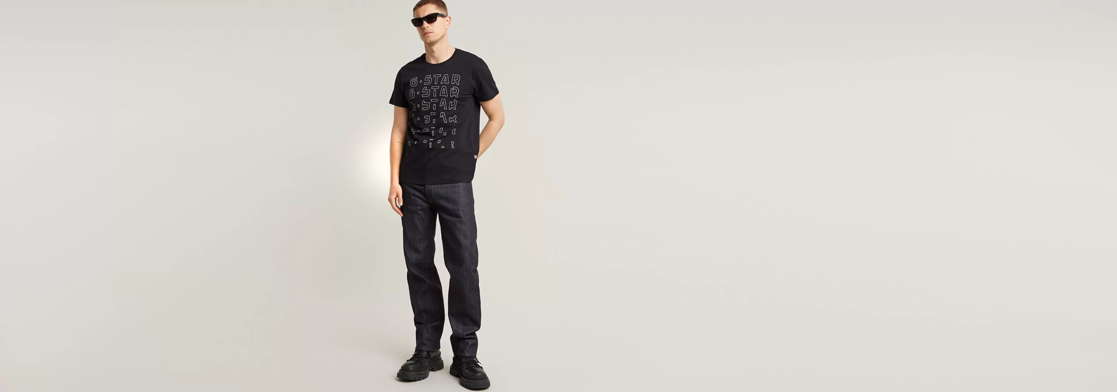 Discount G-Star Gradient Graphic T-Shirt dark black