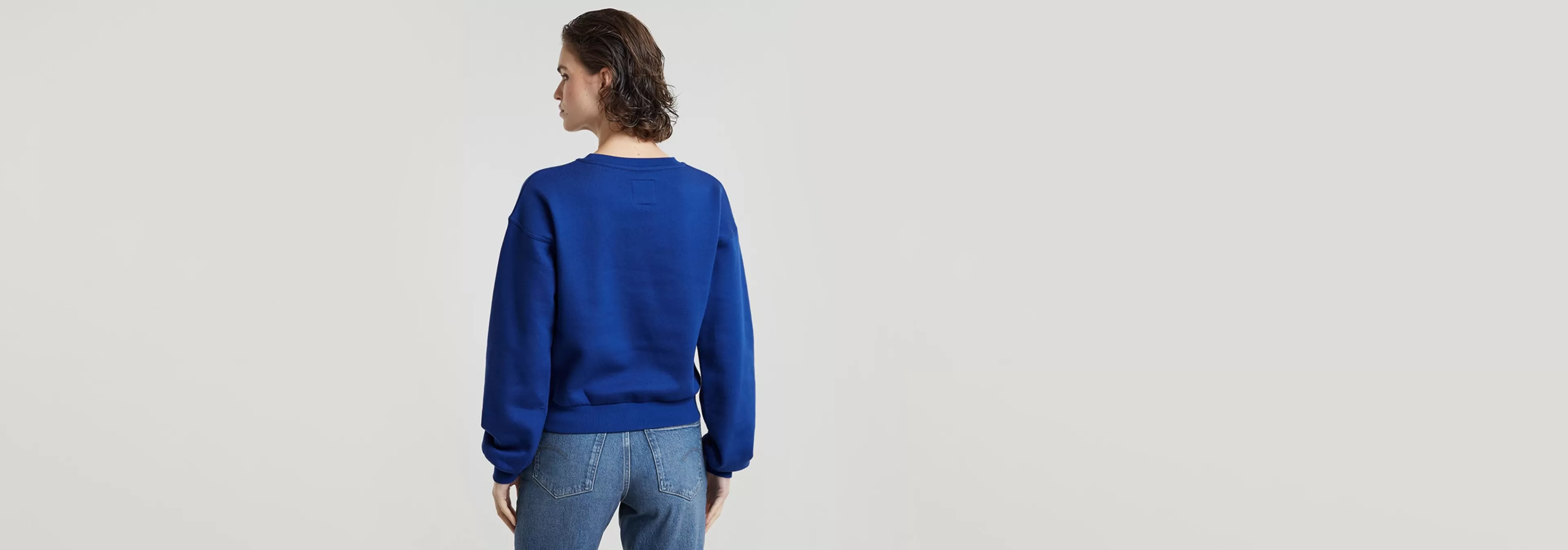 Clearance G-Star Graphic Loose Sweater Racing Blue