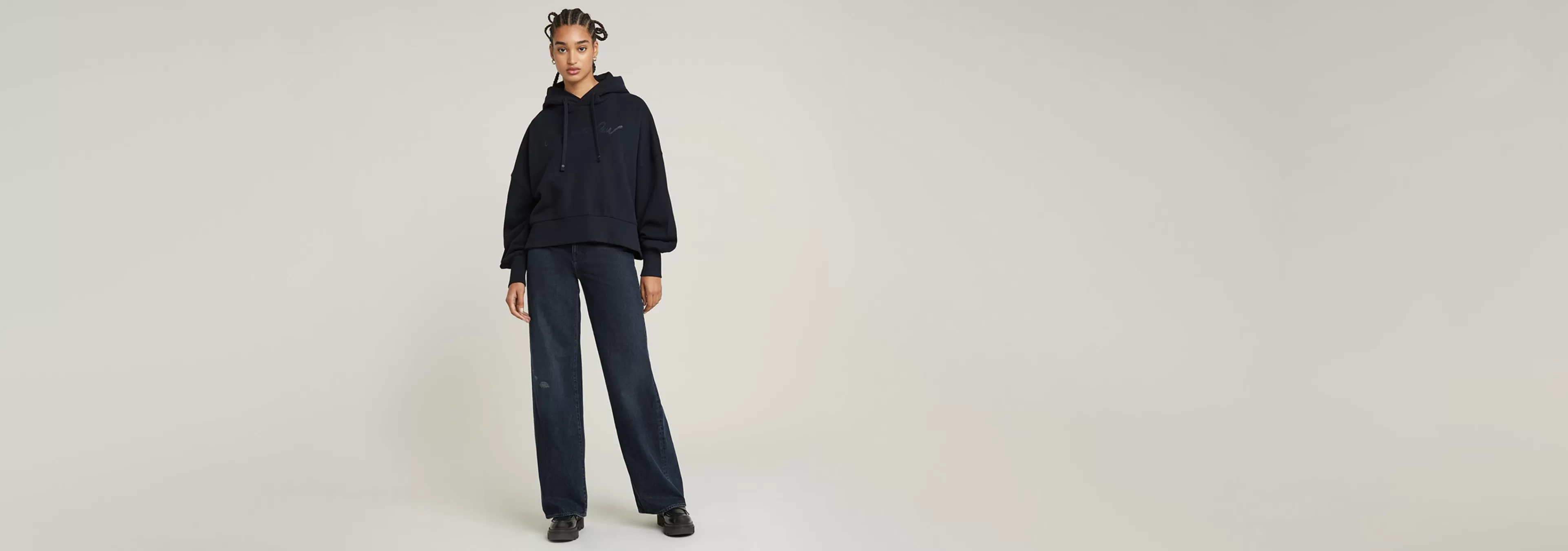 Flash Sale G-Star G-Script Oversized Hoodie osaka blue