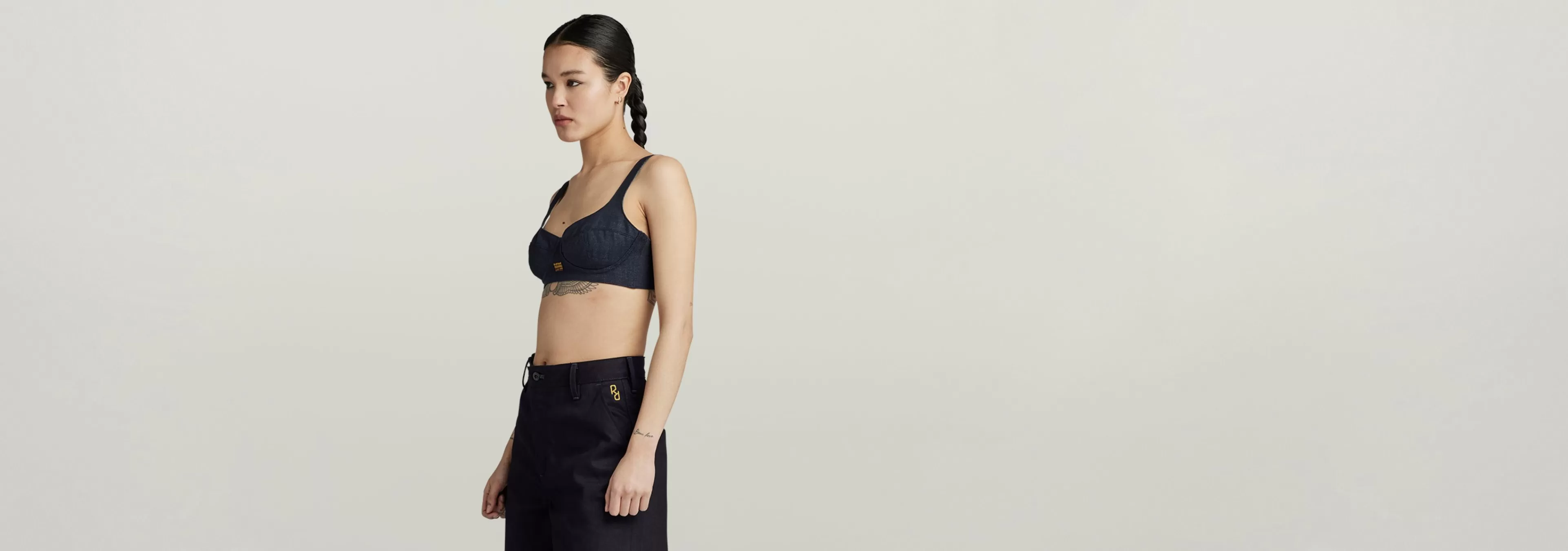 Online G-Star GSRR Bralette Top raw denim