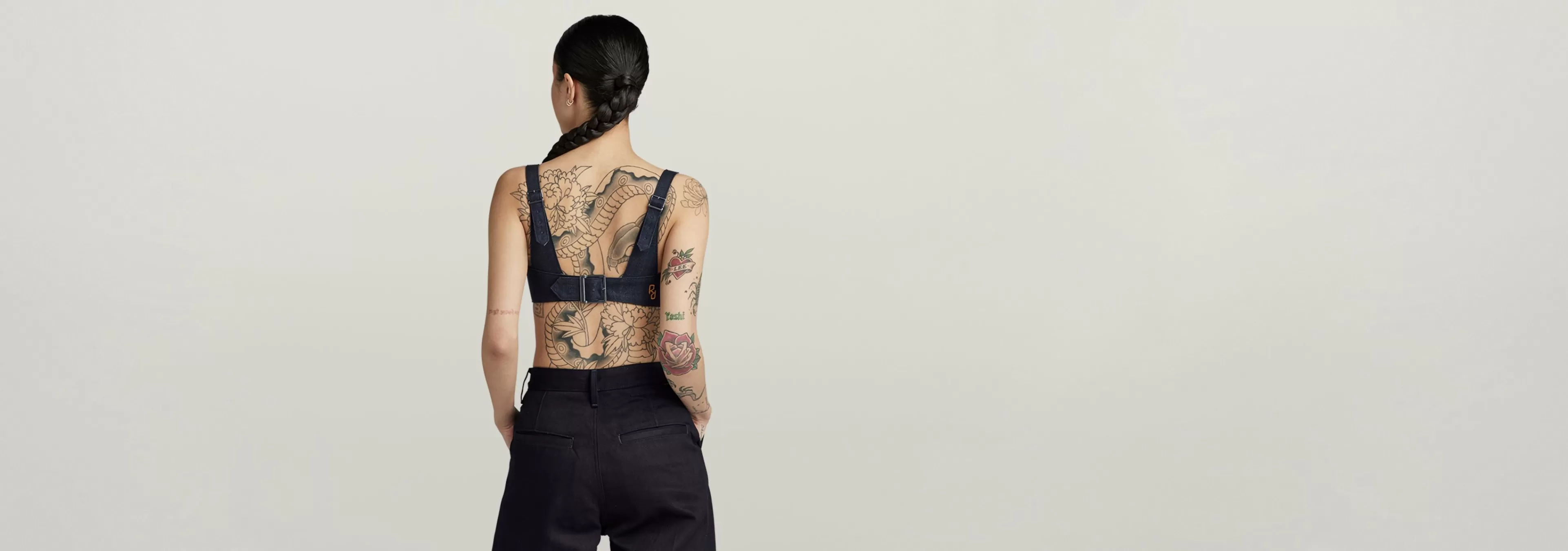 Online G-Star GSRR Bralette Top raw denim