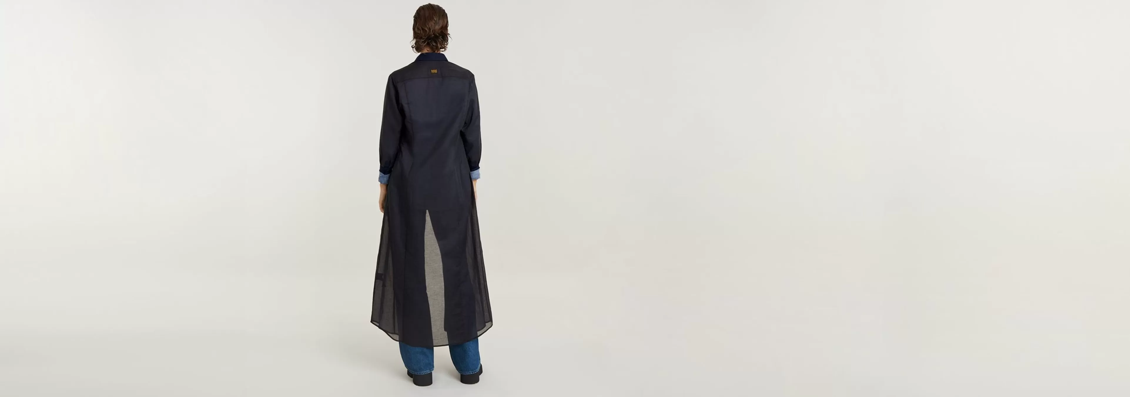 Shop G-Star GSRR Indigo Voile Jurk raw denim