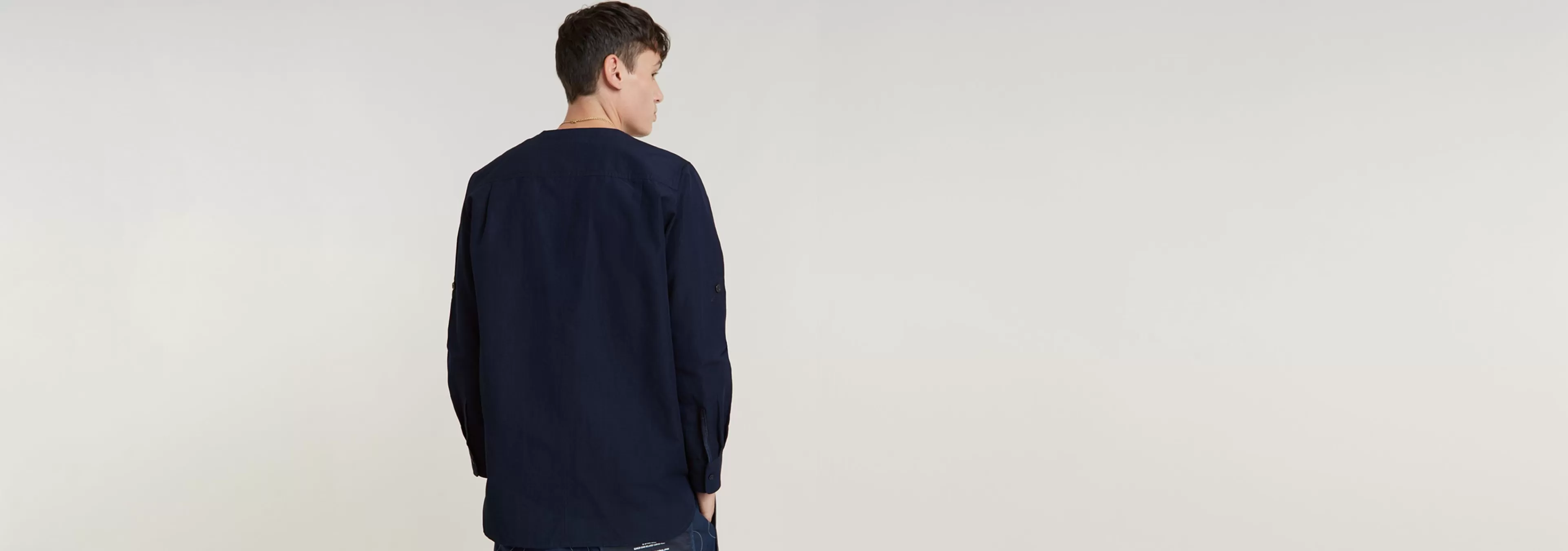 Cheap G-Star GSRR Kraagloos Shirt raw denim