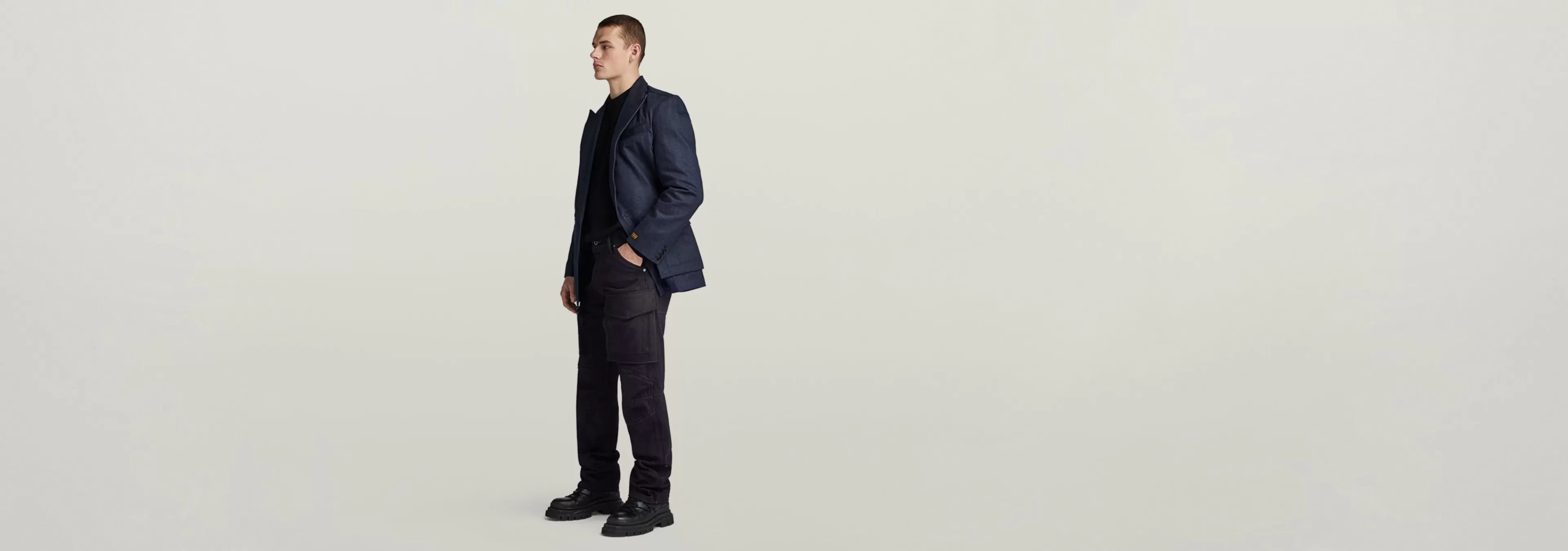Shop G-Star GSRR Navy 5620 Regular Selvedge Jeans raw denim