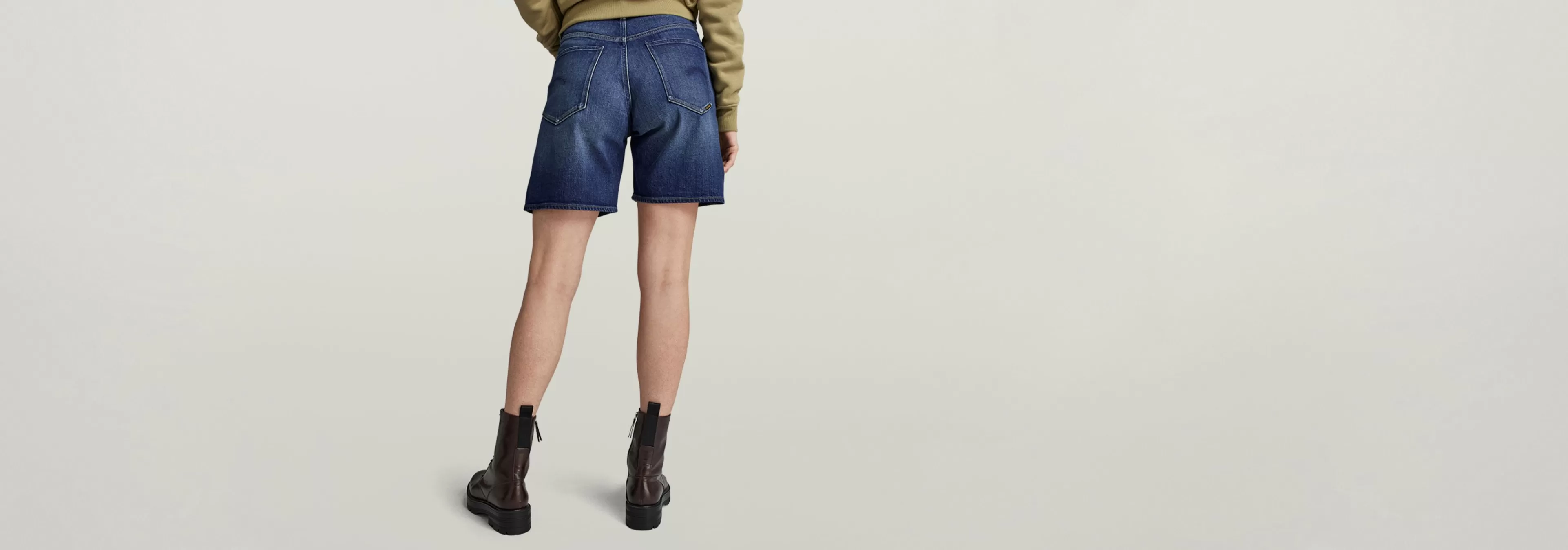 Clearance G-Star High Bermuda Short Clean Edge worn in isola night