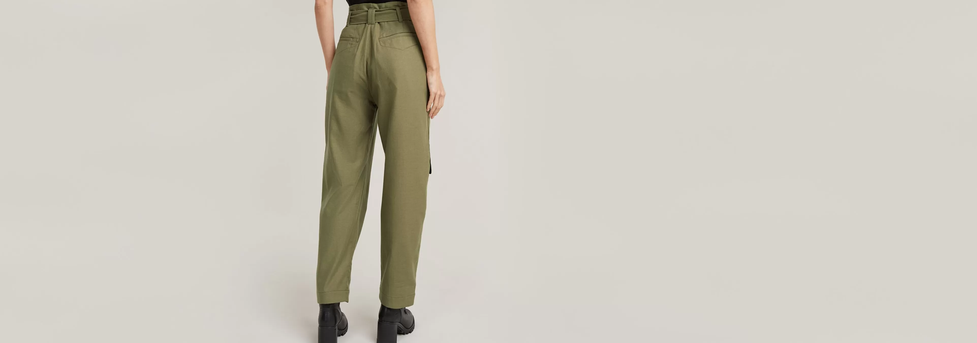Store G-Star High Paperbag Broek Smoke Olive