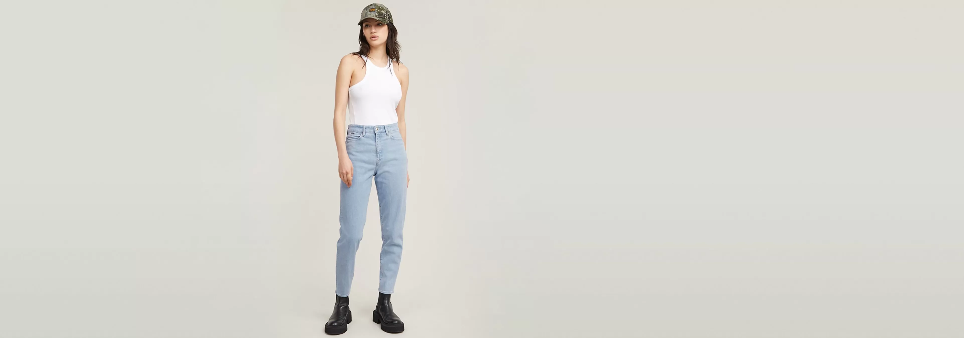 Hot G-Star Janeh Ultra High Mom Ankle Jeans vintage electric blue