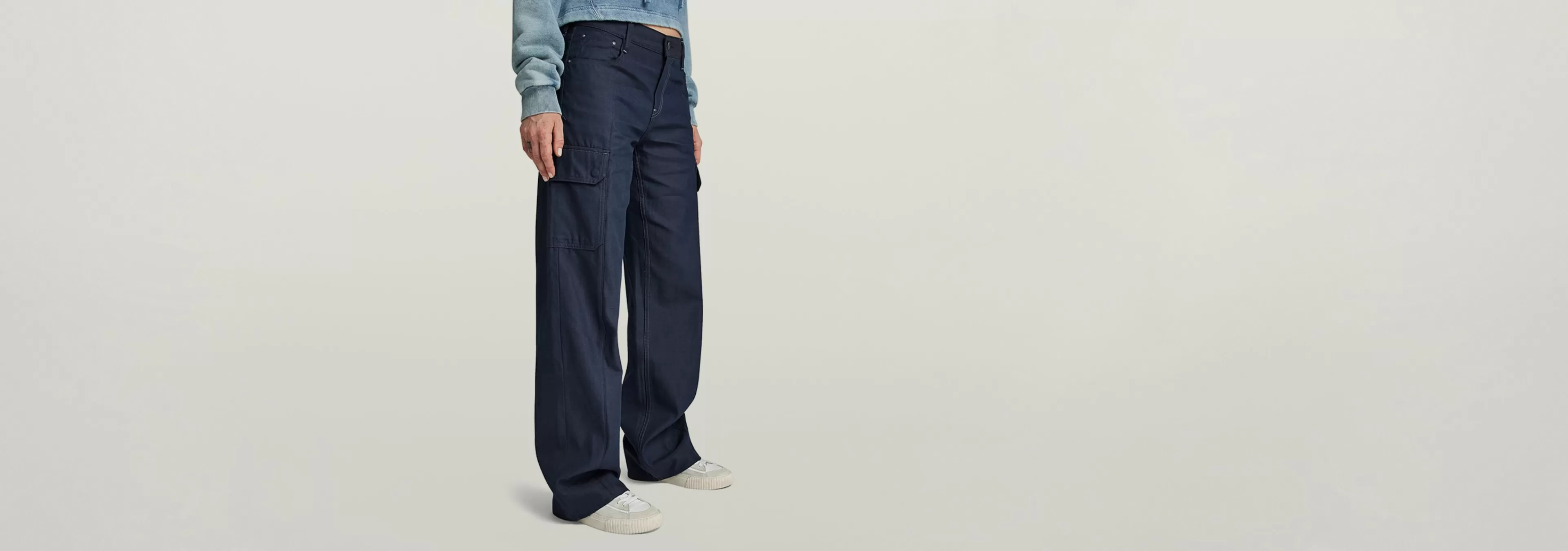 Hot G-Star Judee Cargo Low Waist Loose Jeans raw denim