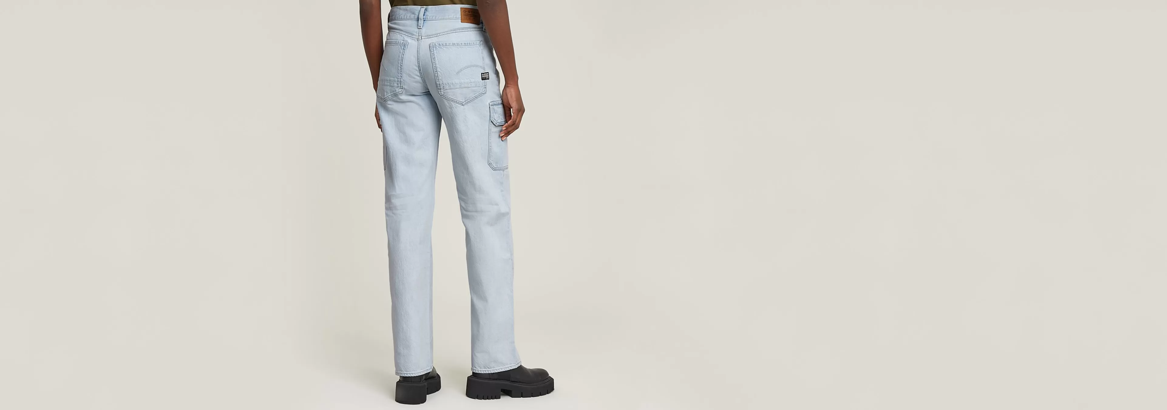 Cheap G-Star Judee Cargo Low Waist Loose Jeans sun faded piscina blue