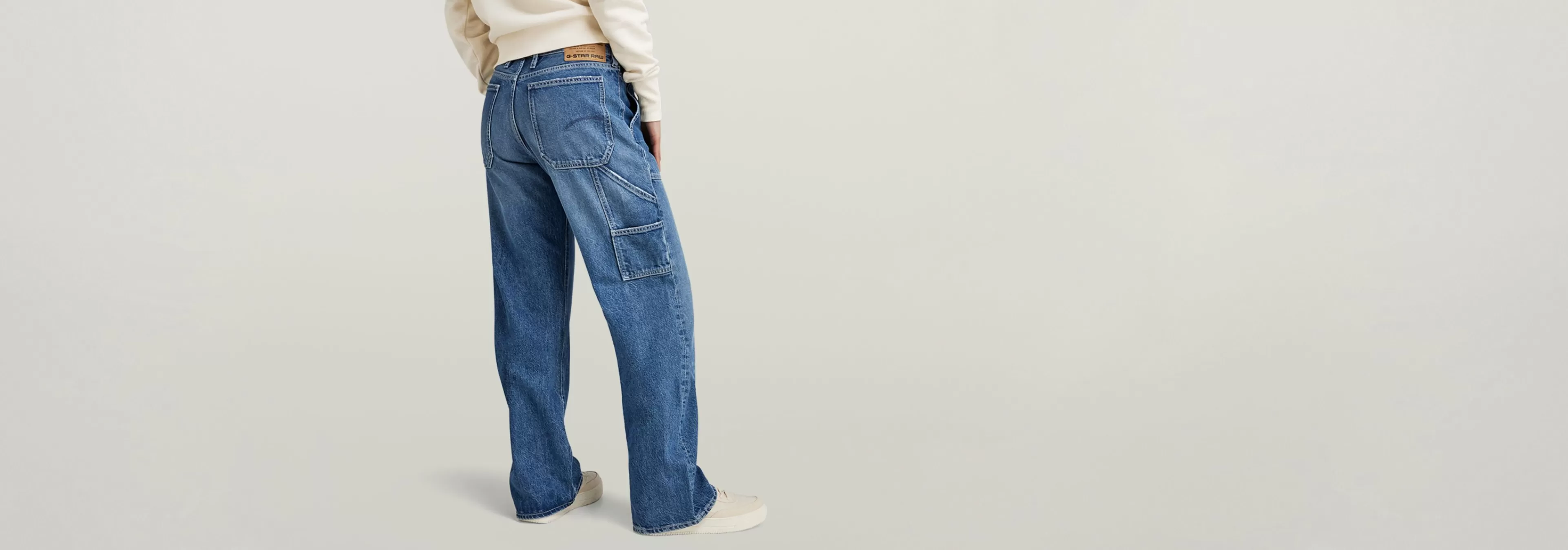 Store G-Star Judee Carpenter Low Waist Loose Jeans faded blue pool