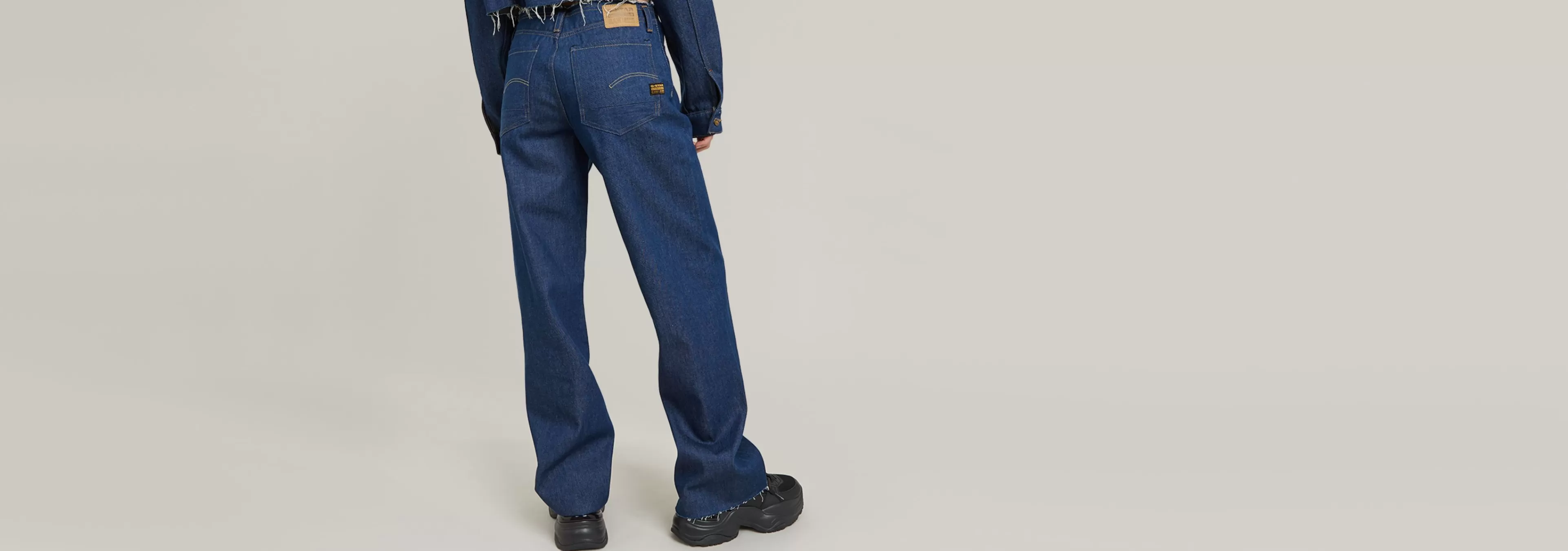 Best G-Star Judee Cut Waistband Low Waist Loose Jeans raw denim