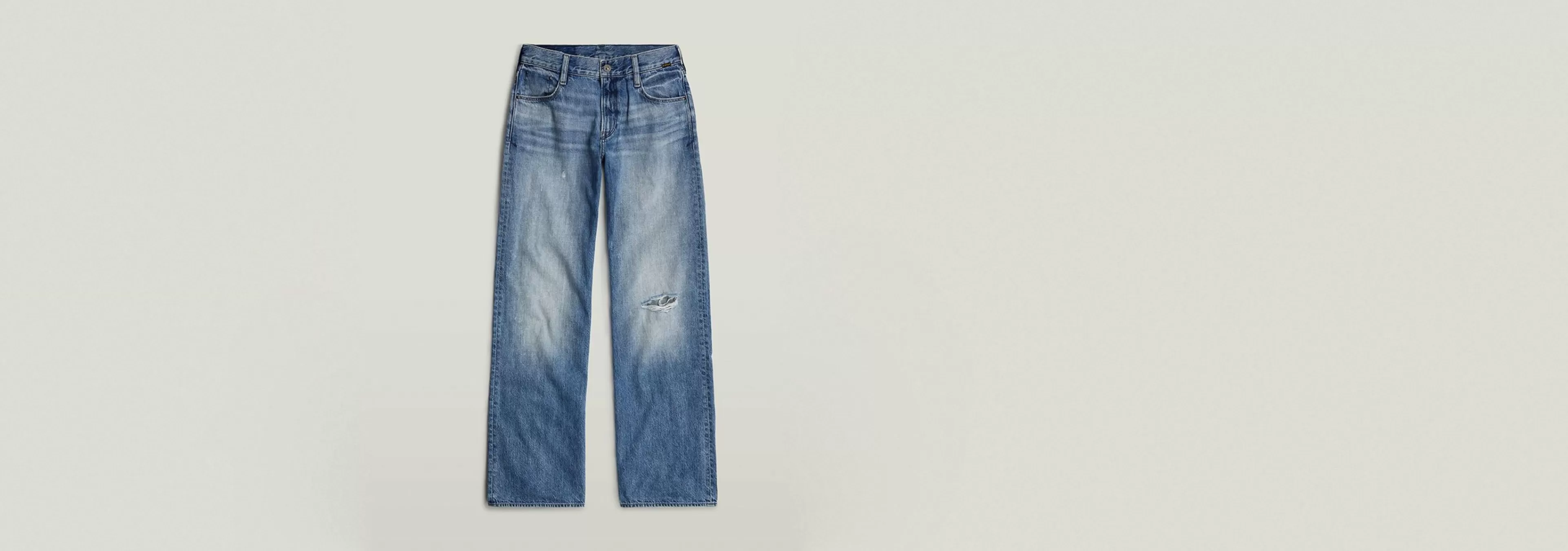 Discount G-Star Judee Low Waist Loose Jeans faded denali blue destroyed