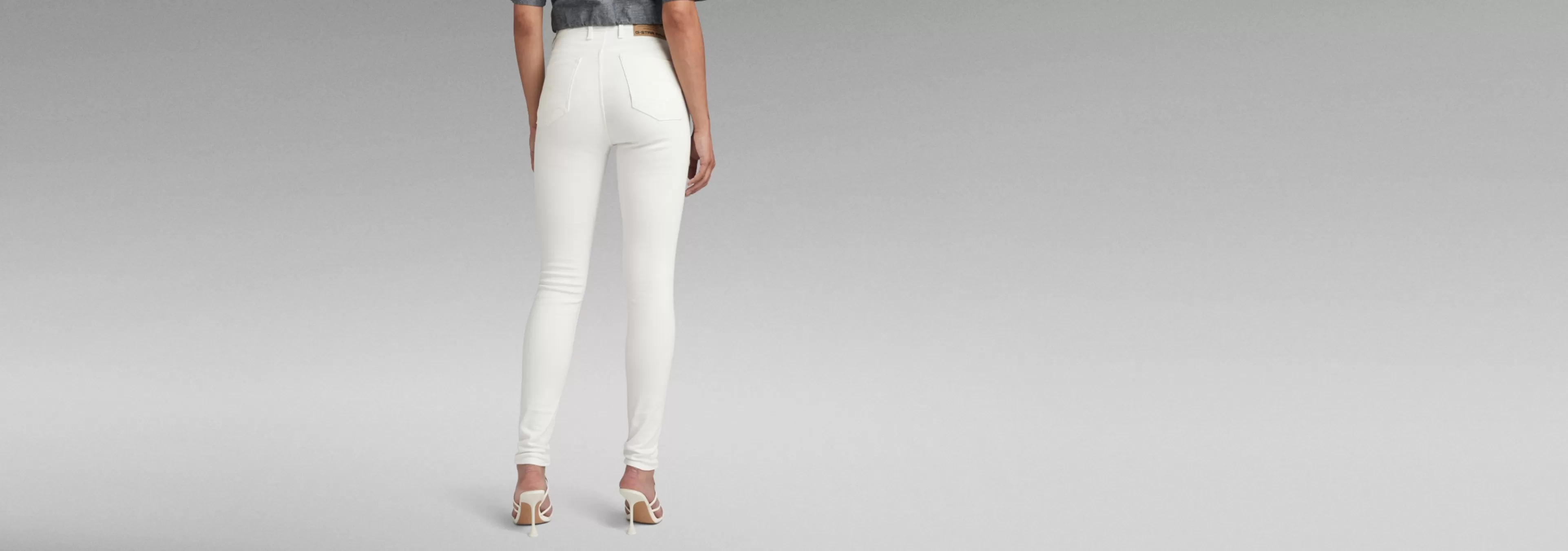 Cheap G-Star Kafey Ultra High Skinny Jeans white gd