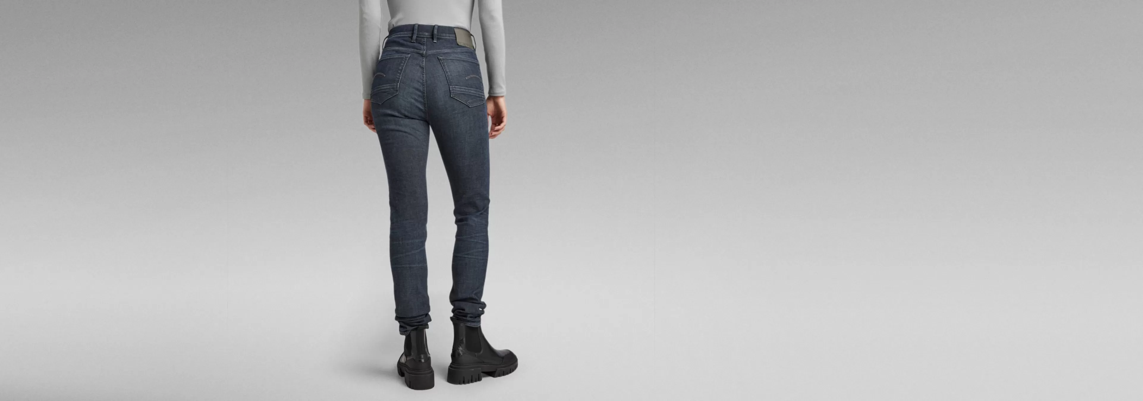 Outlet G-Star Kafey Ultra High Skinny Jeans worn in nightshadow