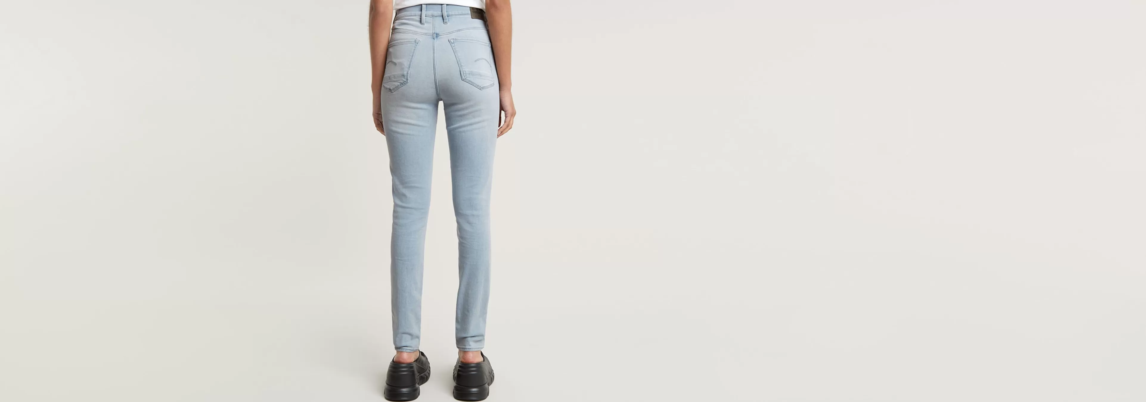 Fashion G-Star Kafey Ultra High Skinny Jeans Sun Faded Cameo Blue