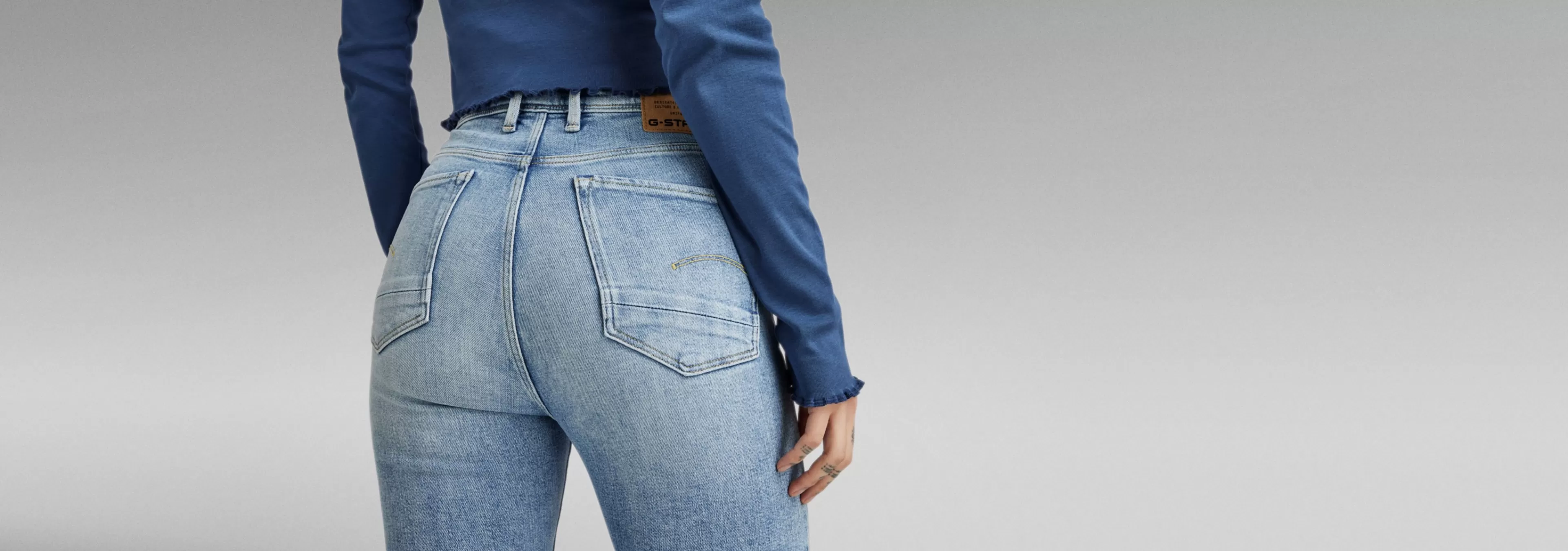 Discount G-Star Kafey Ultra High Skinny Jeans vintage olympic blue