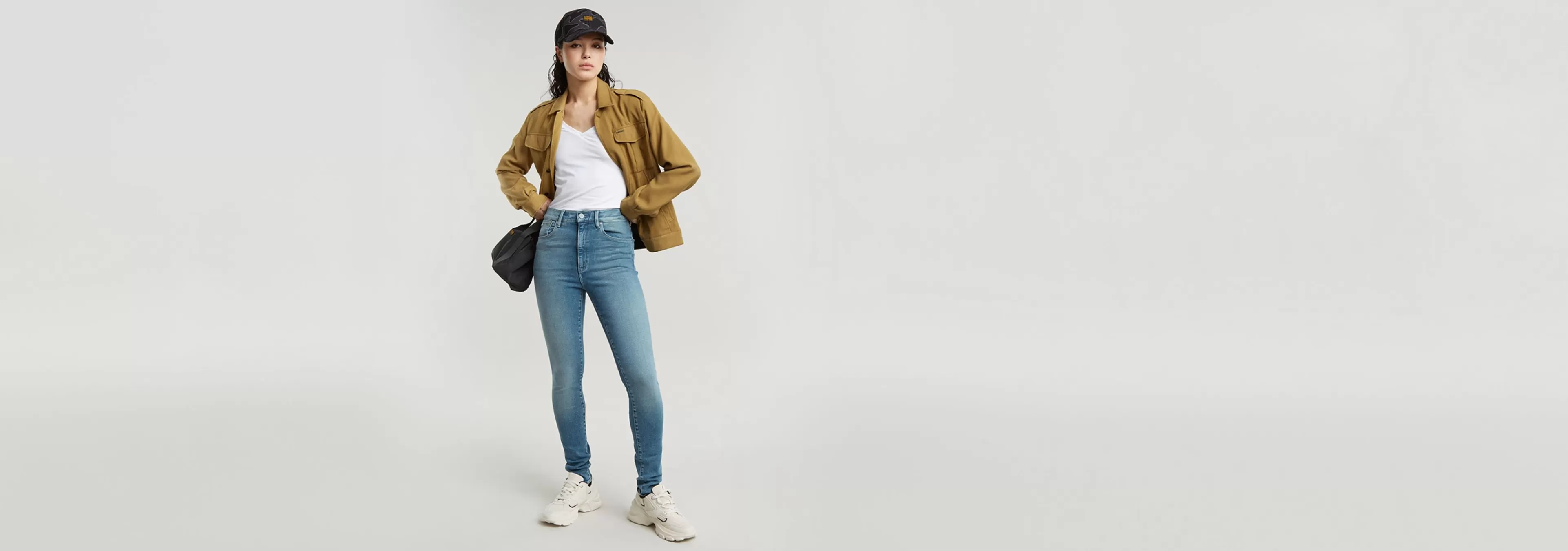 Store G-Star Kafey Ultra High Skinny Jeans faded mountain tops