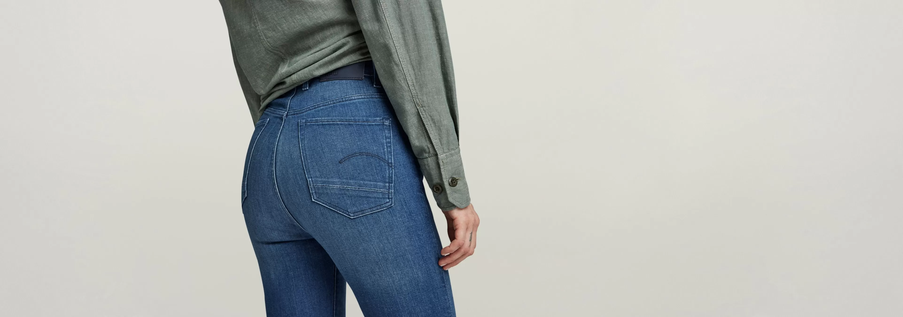 Online G-Star Kafey Ultra High Skinny Jeans faded neptune blue