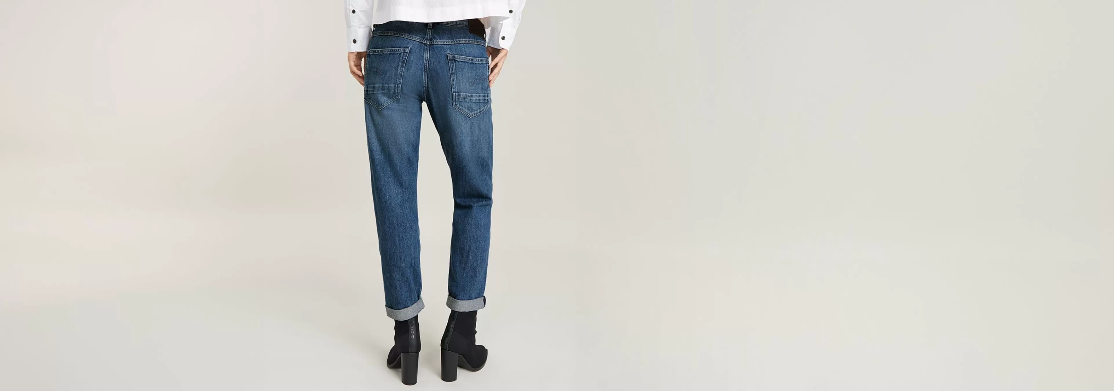 Cheap G-Star Kate Boyfriend Jeans faded capri restored