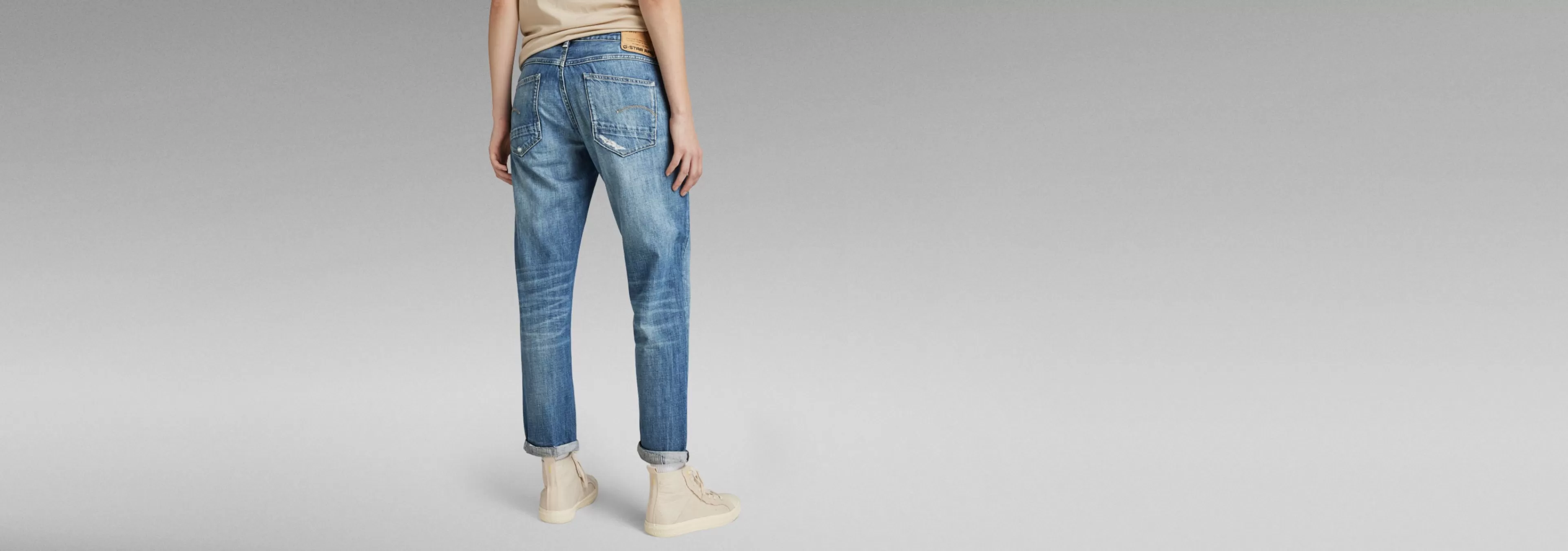 New G-Star Kate Boyfriend Jeans faded ripped waterfront