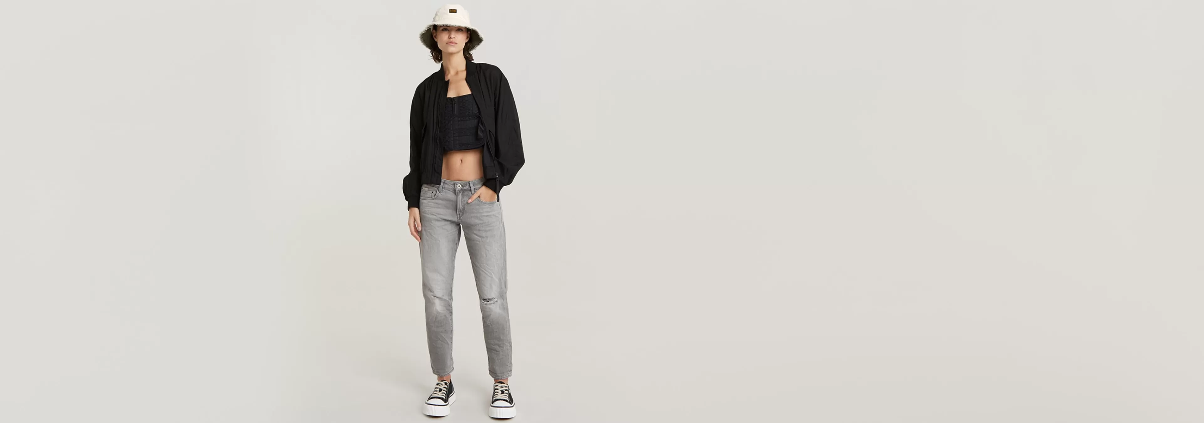 Online G-Star Kate Boyfriend Jeans sun faded ripped skyrocket